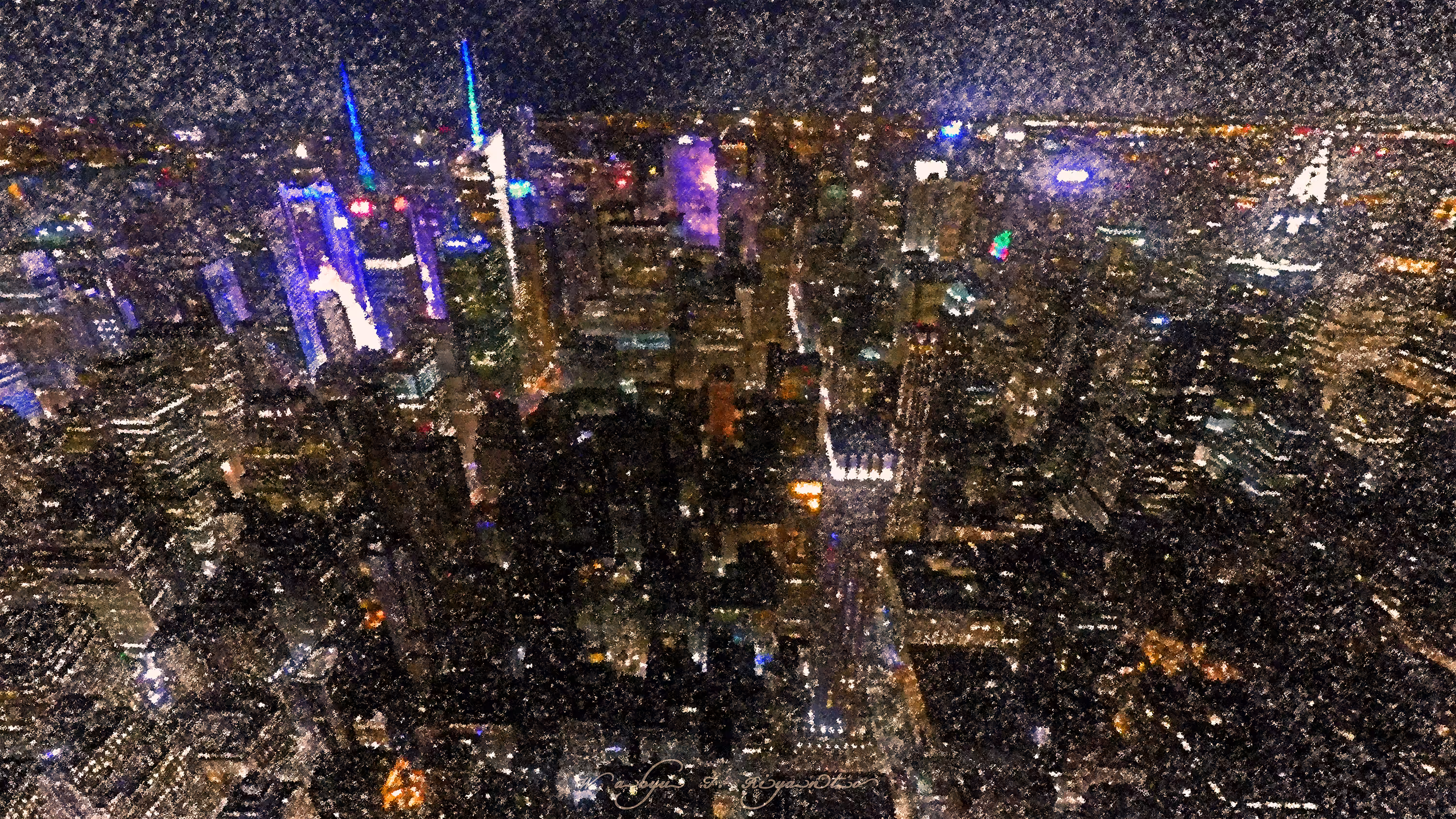 Popular Painting by Wahyu F. Riyanto #3 on Tezos - Newyork At Night