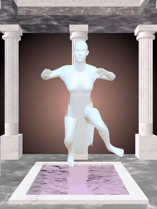HeavenComputer: The Treading Water Light Blue Woman #4396