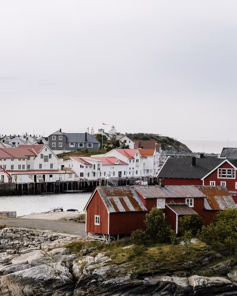 Norwegian harbour of Henningsvaer