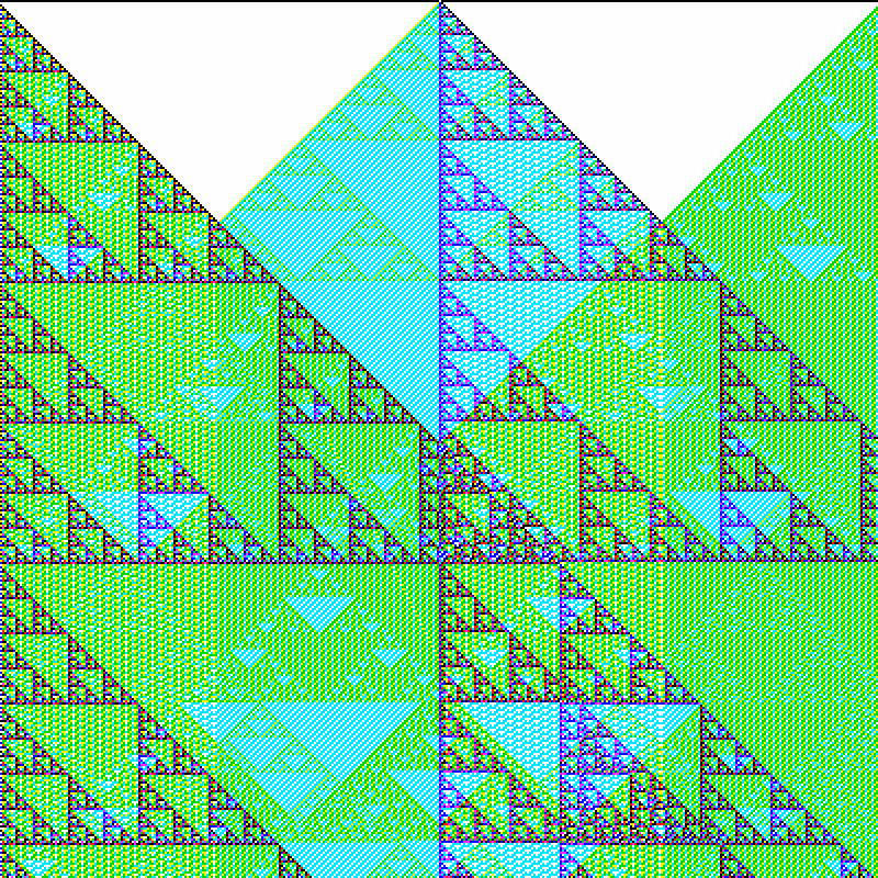 RGB Elementary Cellular Automaton #385