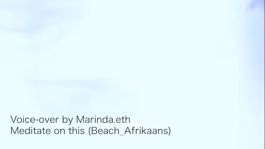 Meditate on this (Beach_Afrikaans)