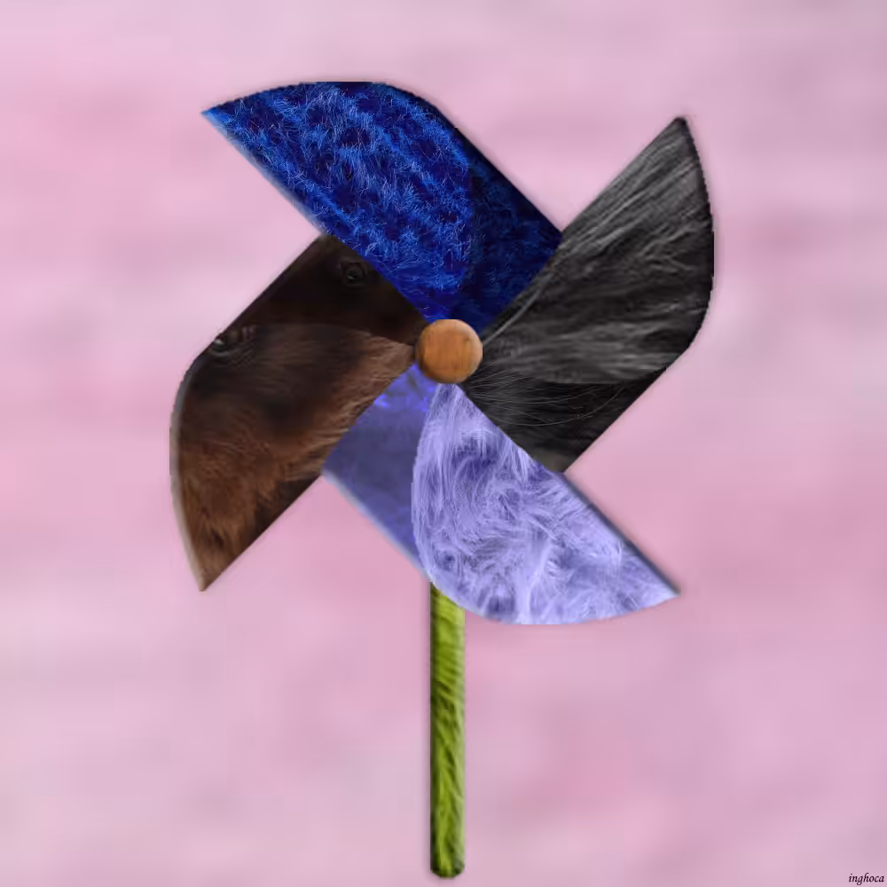 Pinwheel 91 puffy colours