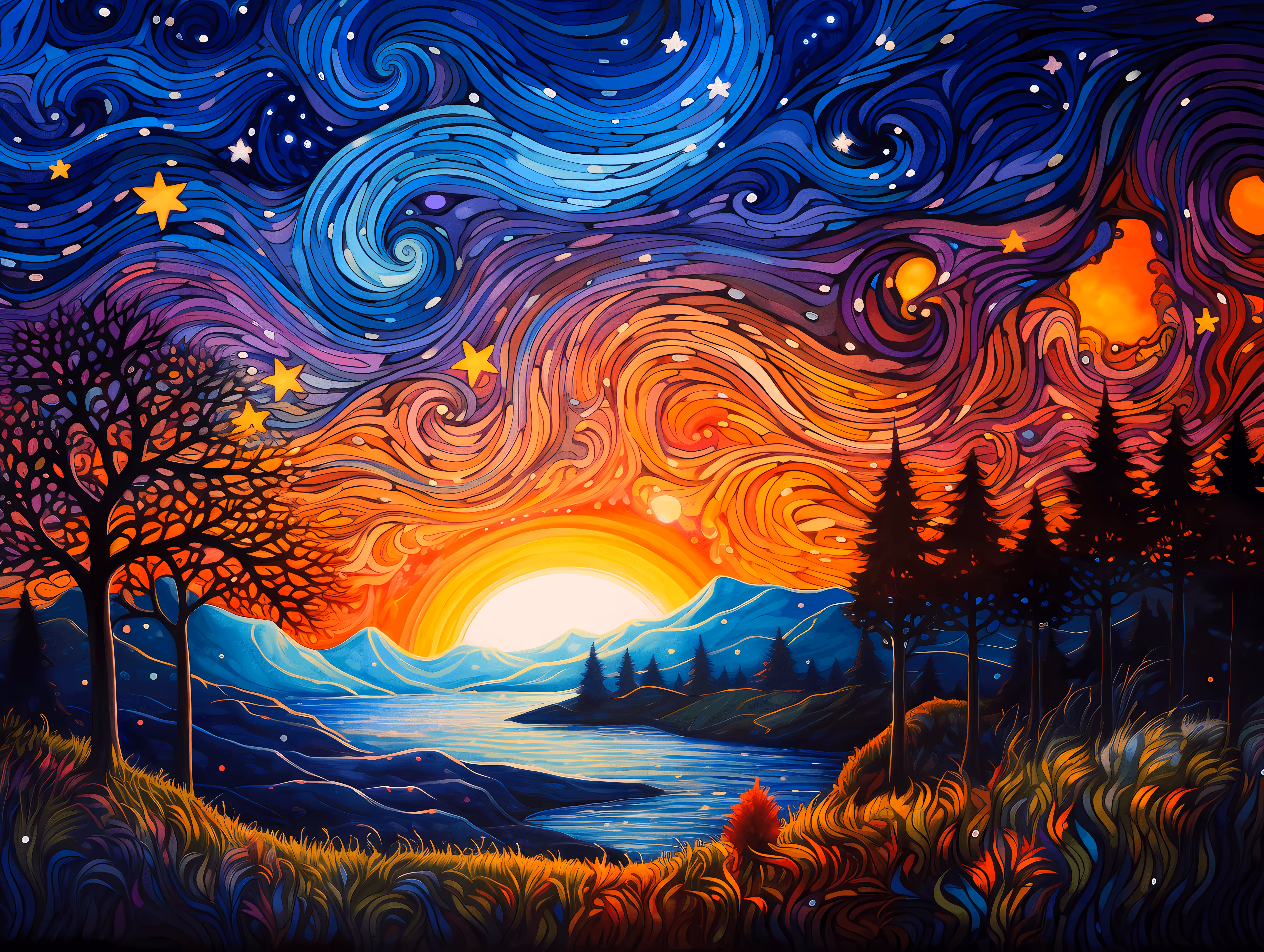 Starry Sunset