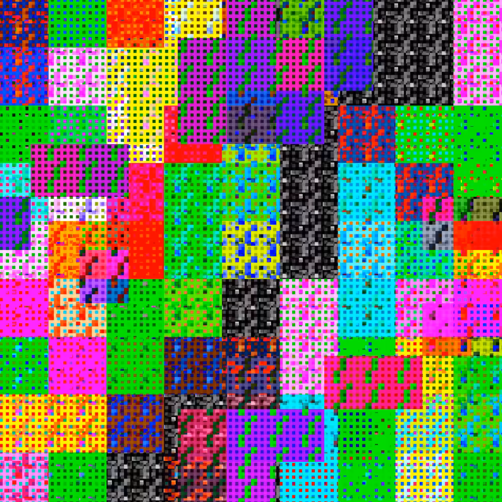 Multicolored Pixelated Field #11