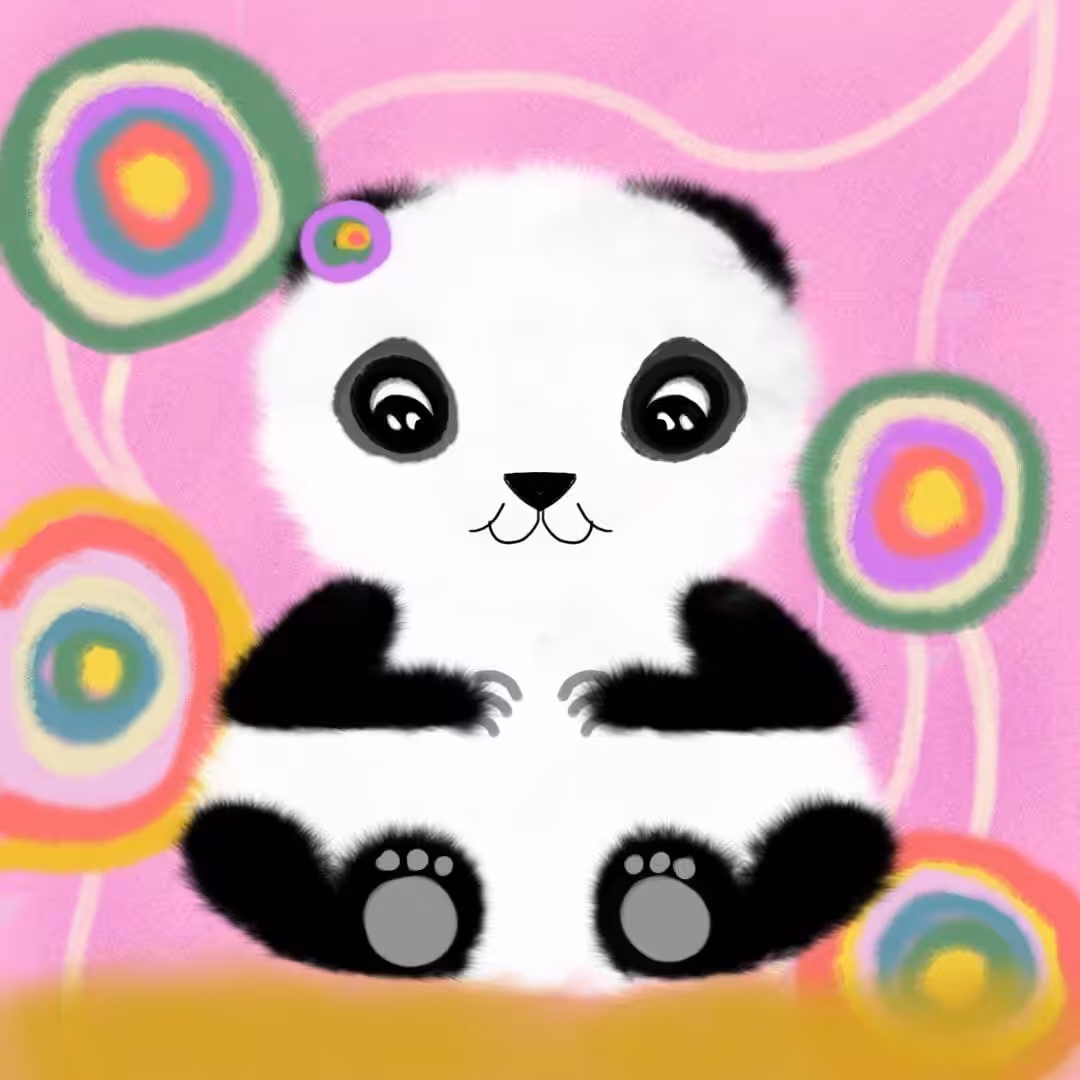 panda in candy's