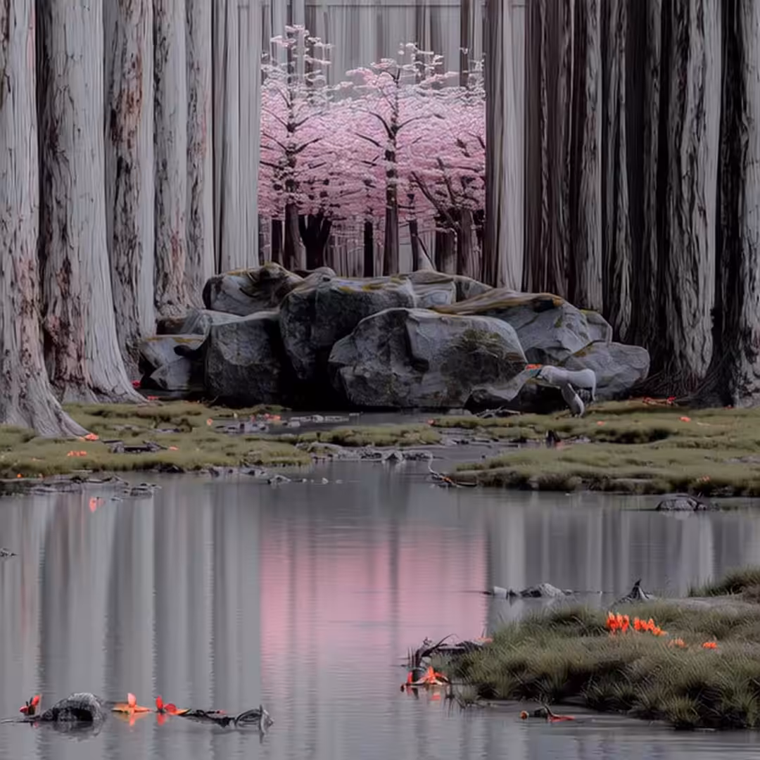 Whispers of Sakura in the Silent Grove