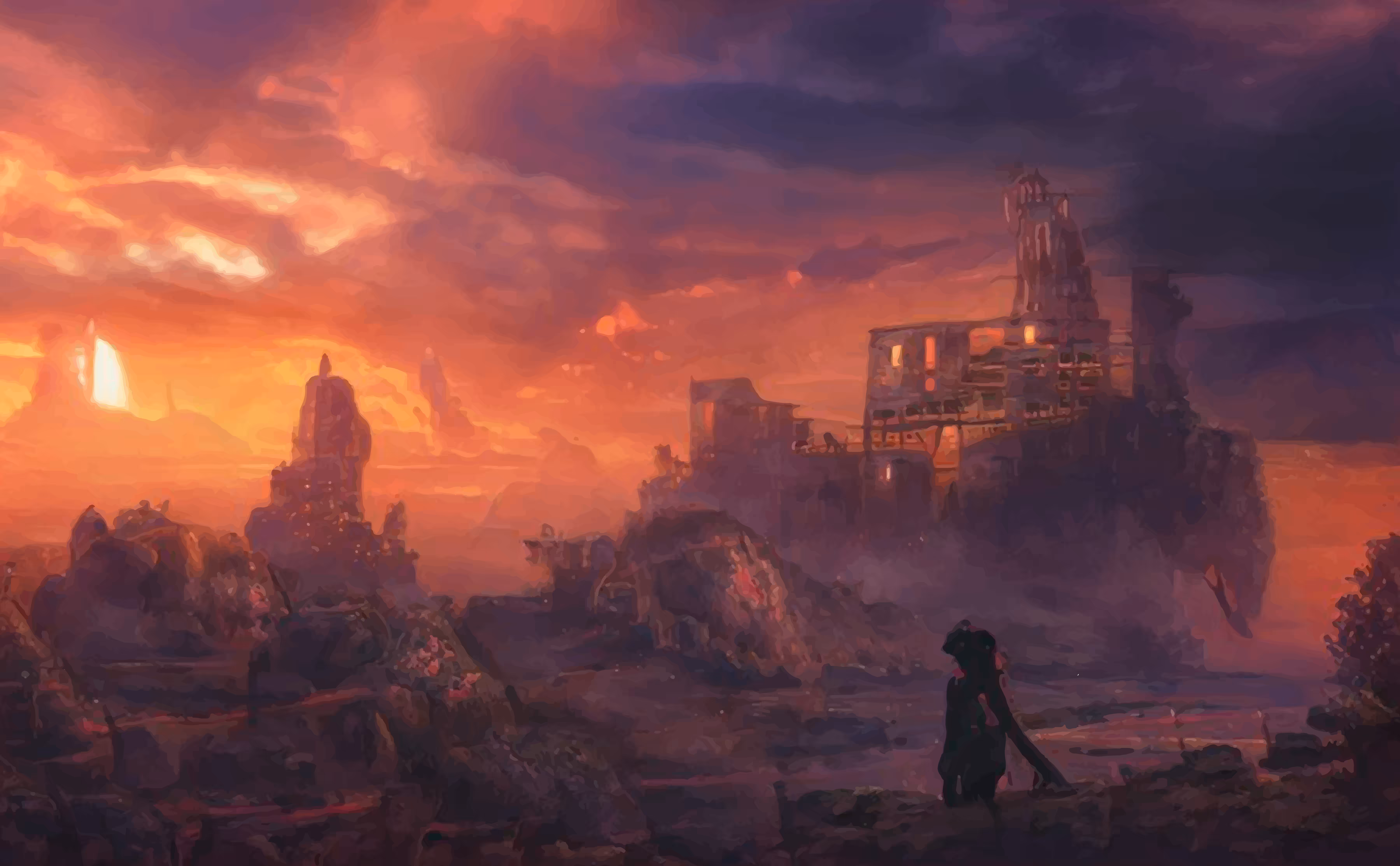 Looking to the sunset