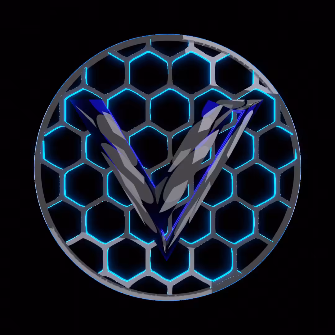 Blue Voyager Hexagon Crypto Coin