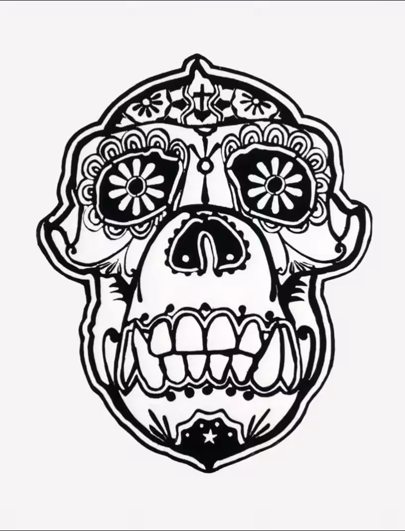 Chimp Calavera Print x 6