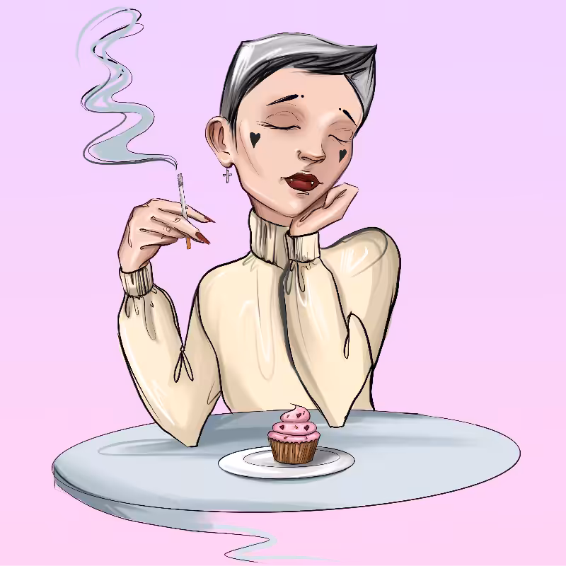 Girl at the table #11
