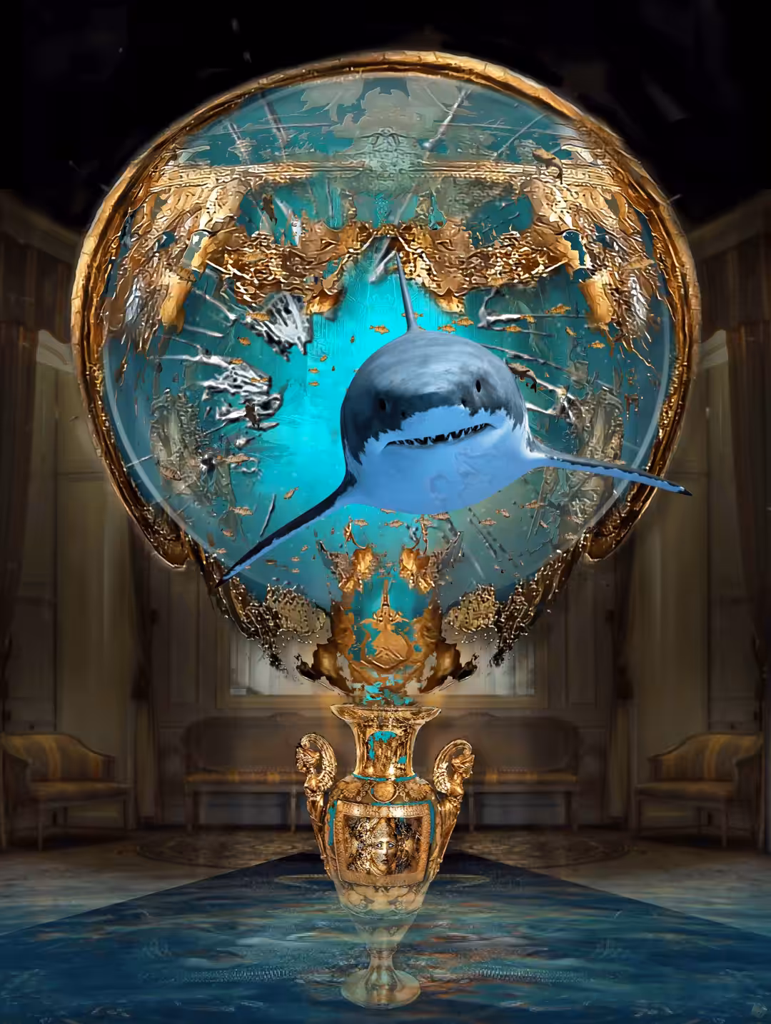 Room with a shark