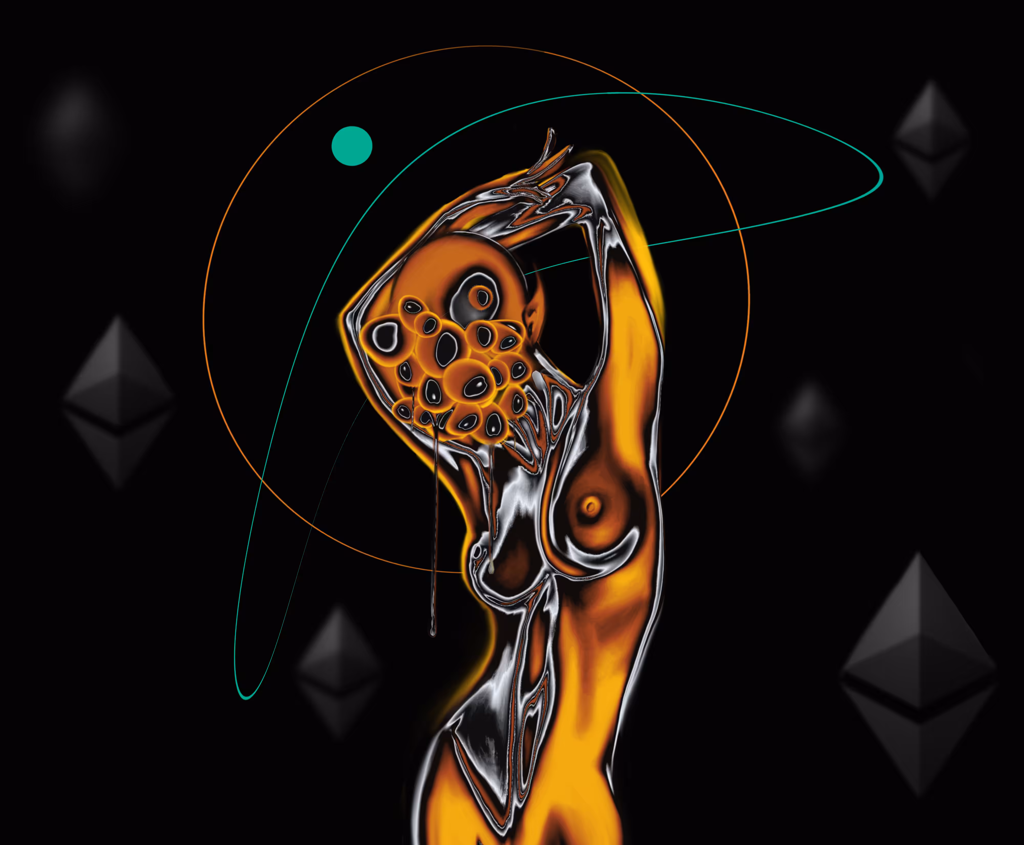 Crypto Android : Fluidity of Woman