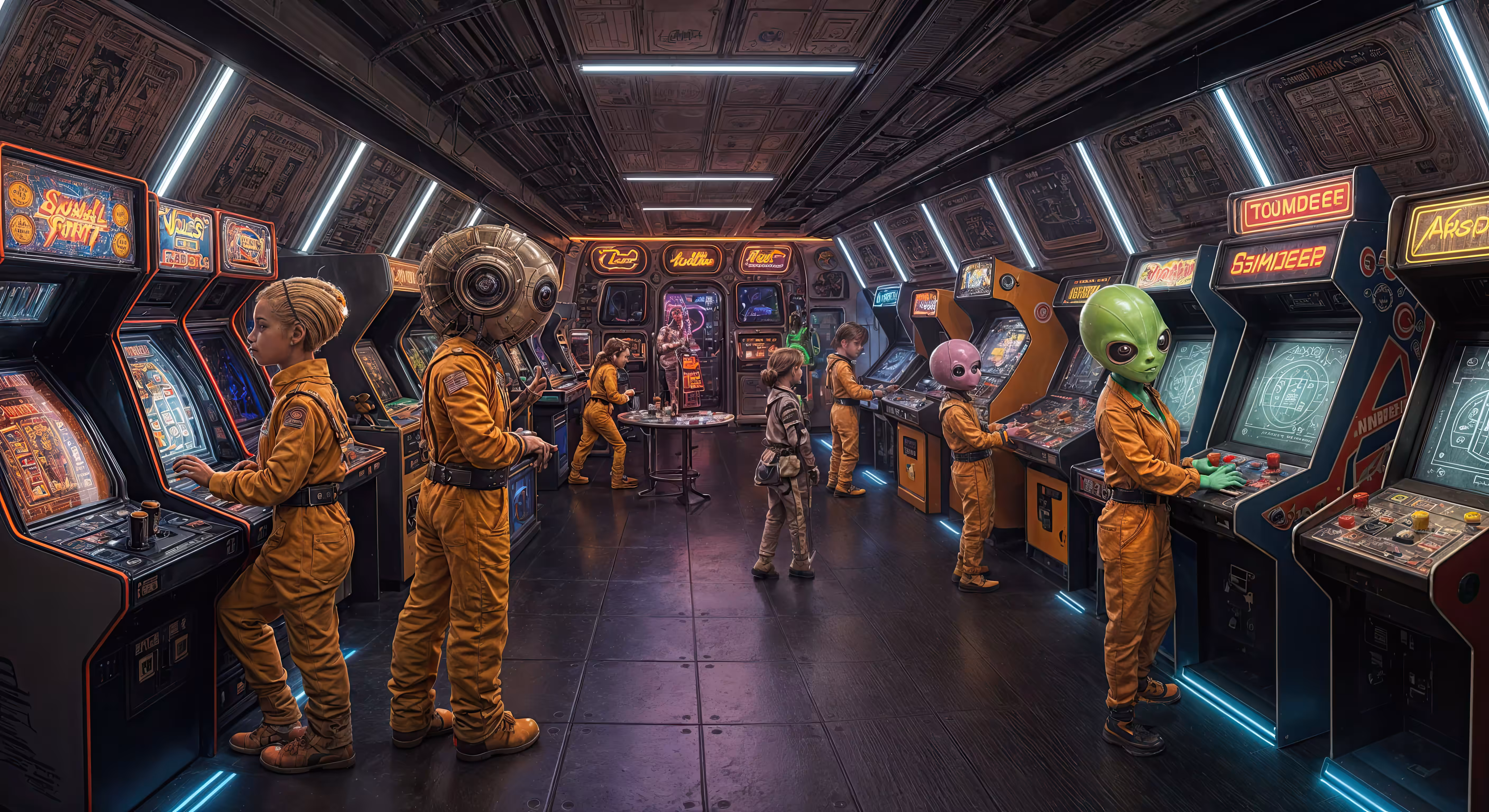 Galactic Game Night: Arcade Aboard the Stellar Odyssey