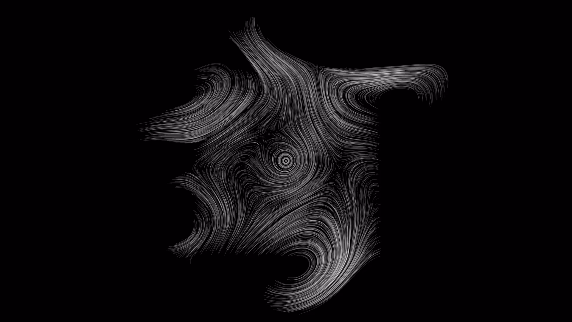 Abstract White and black Curl series 07
