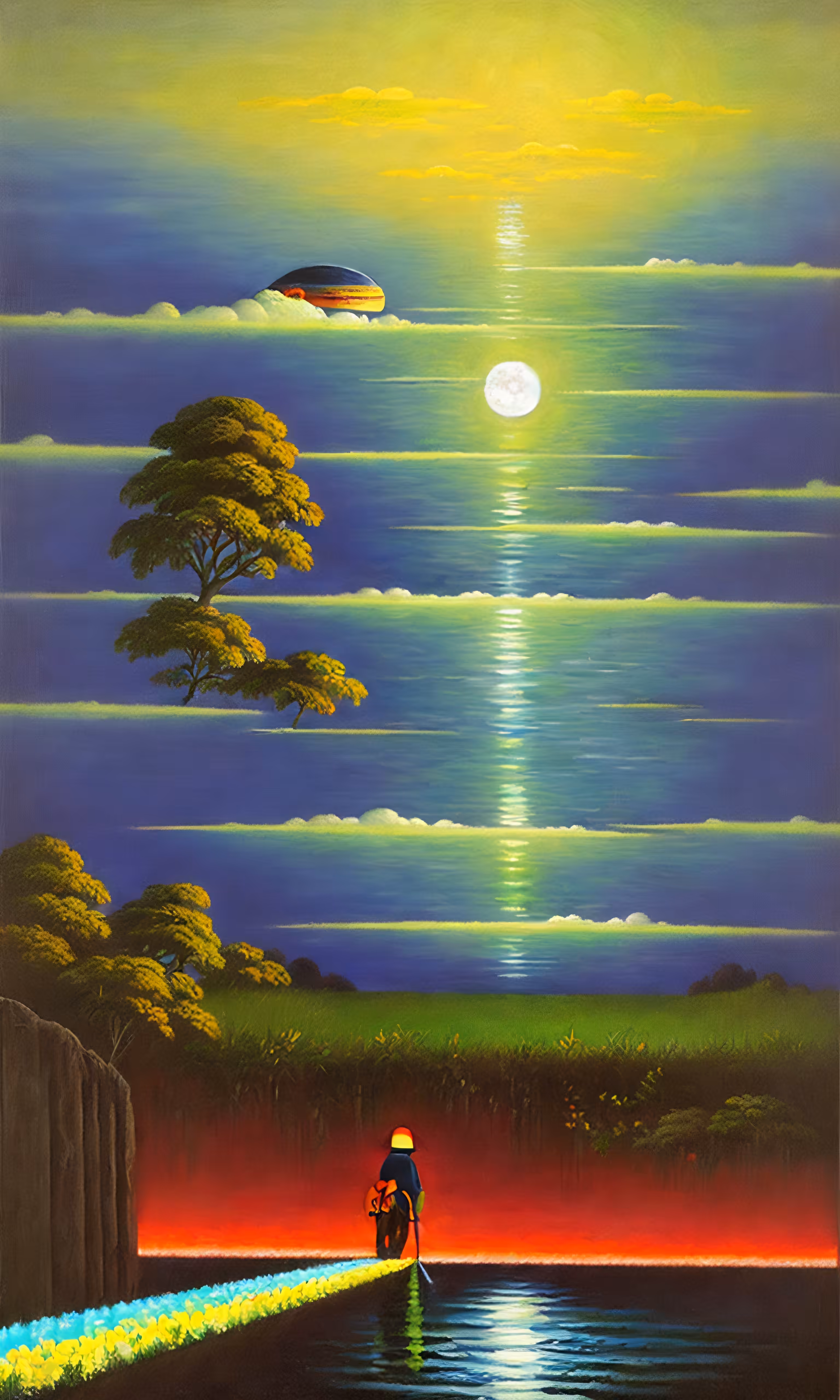 Lunar Voyage Across Stratified Realms