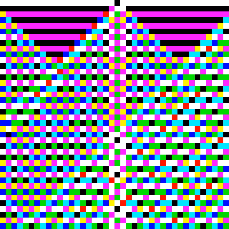 RGB Elementary Cellular Automaton #568