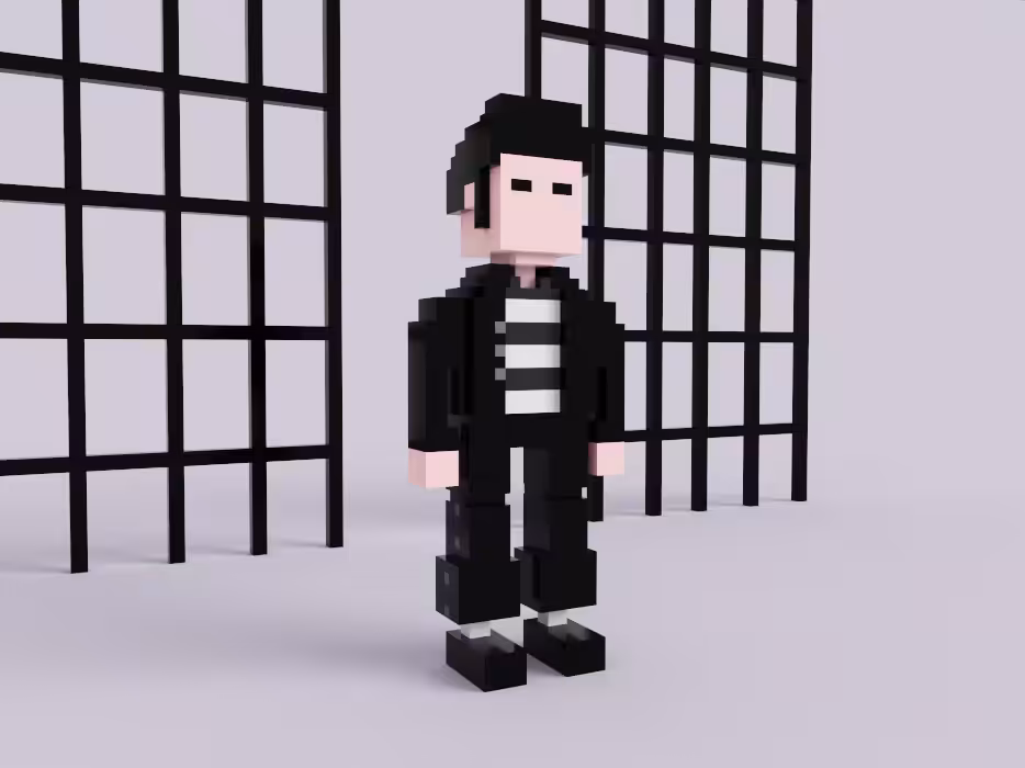 Jailhouse Rock with voxel Elvis Presley 