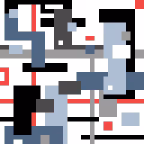 exploration in suprematism (blue palette)