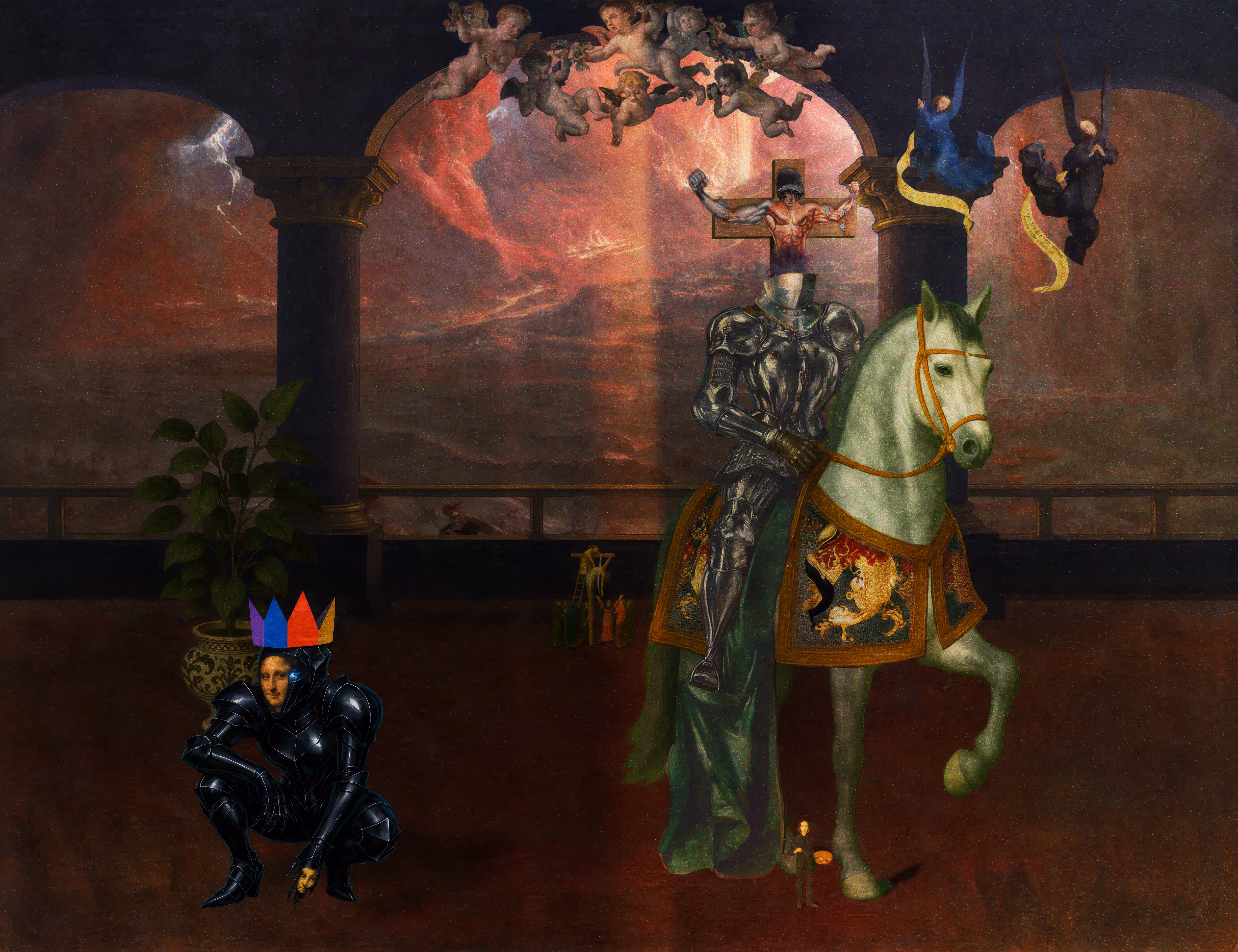 The Pilgrim’s Living Room Crucifixion; Mona Lisa Hyper-Gamble #107