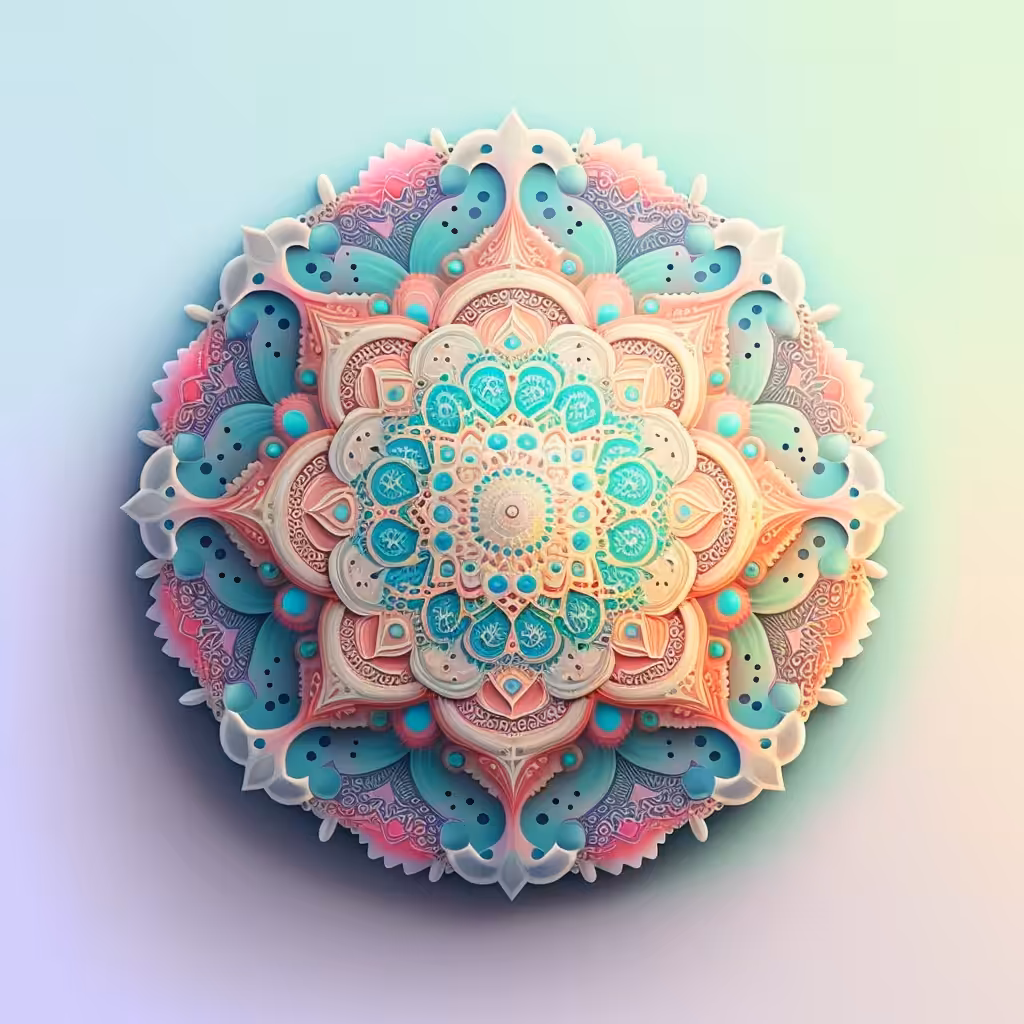 Doodle pastels of Mandala 1