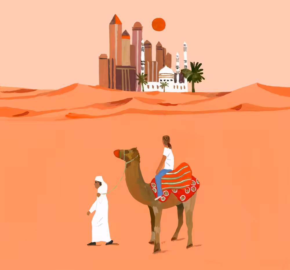 Camel and sunset. #1