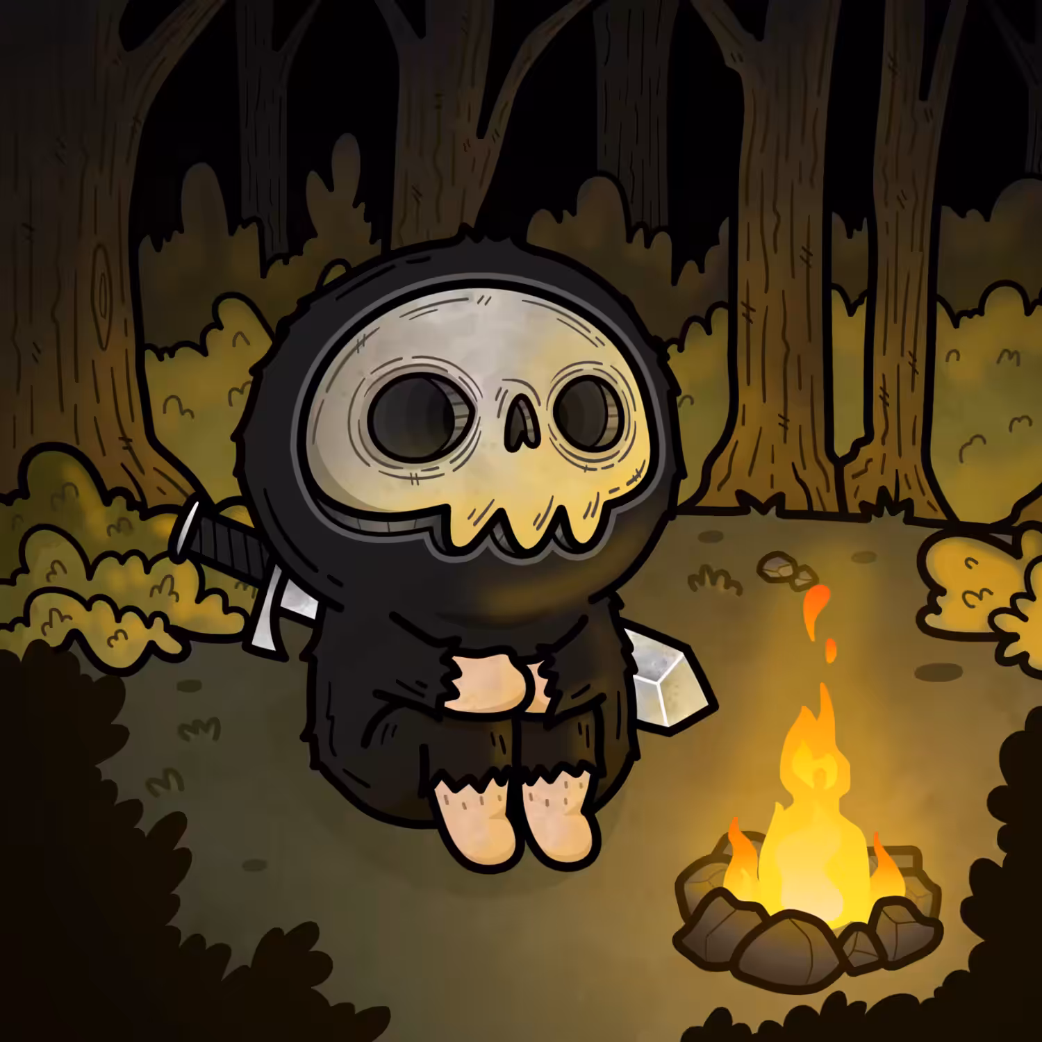 DEATH SKULL MASK #001