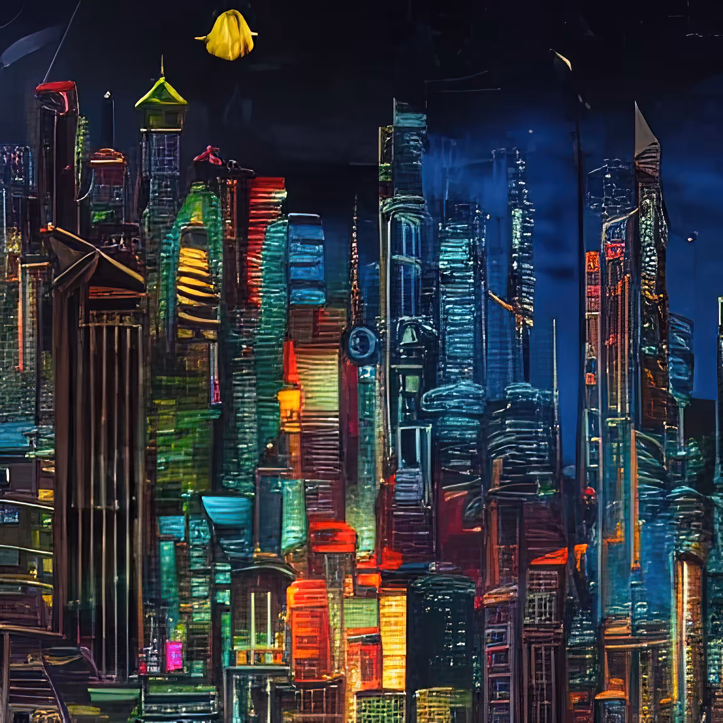 cyberpunk city panorama dawn 1949723609