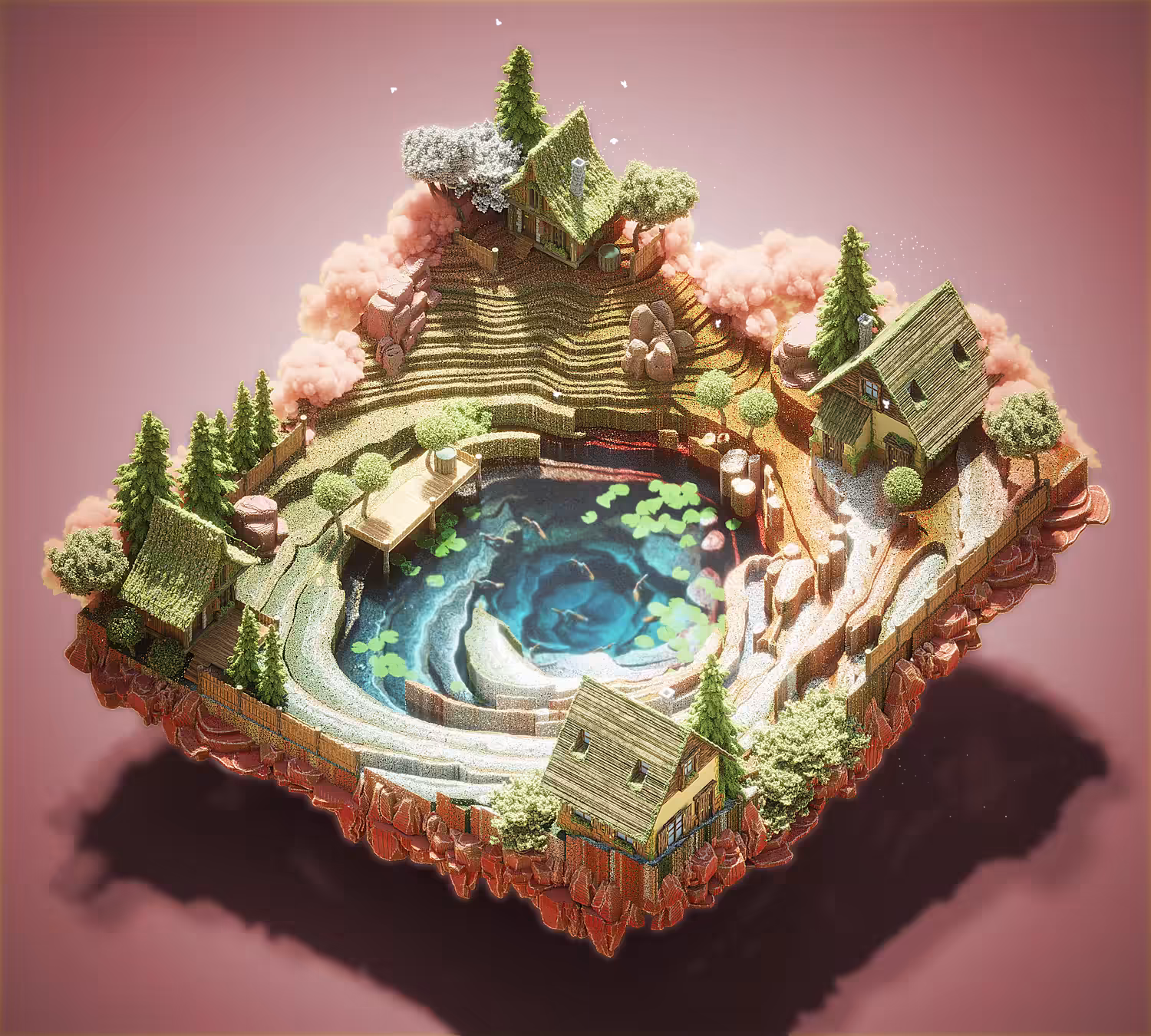  Voxel Painting#1 - Rose Valley 🎨