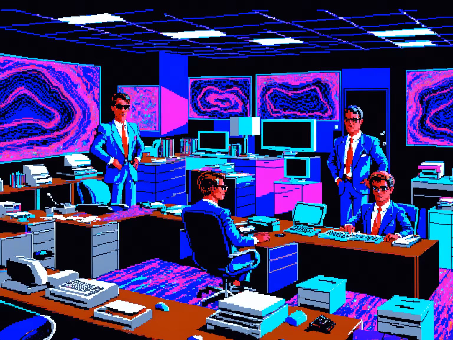 BUSINESS ART IS DONE IN THE OFFICE