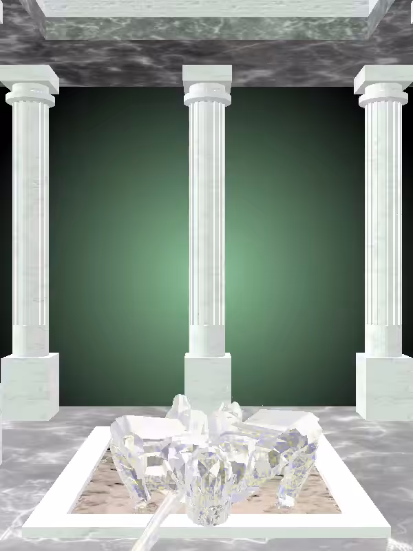 HeavenComputer: The Fragmented Athletic Glitter Bluish Gold Man #2513