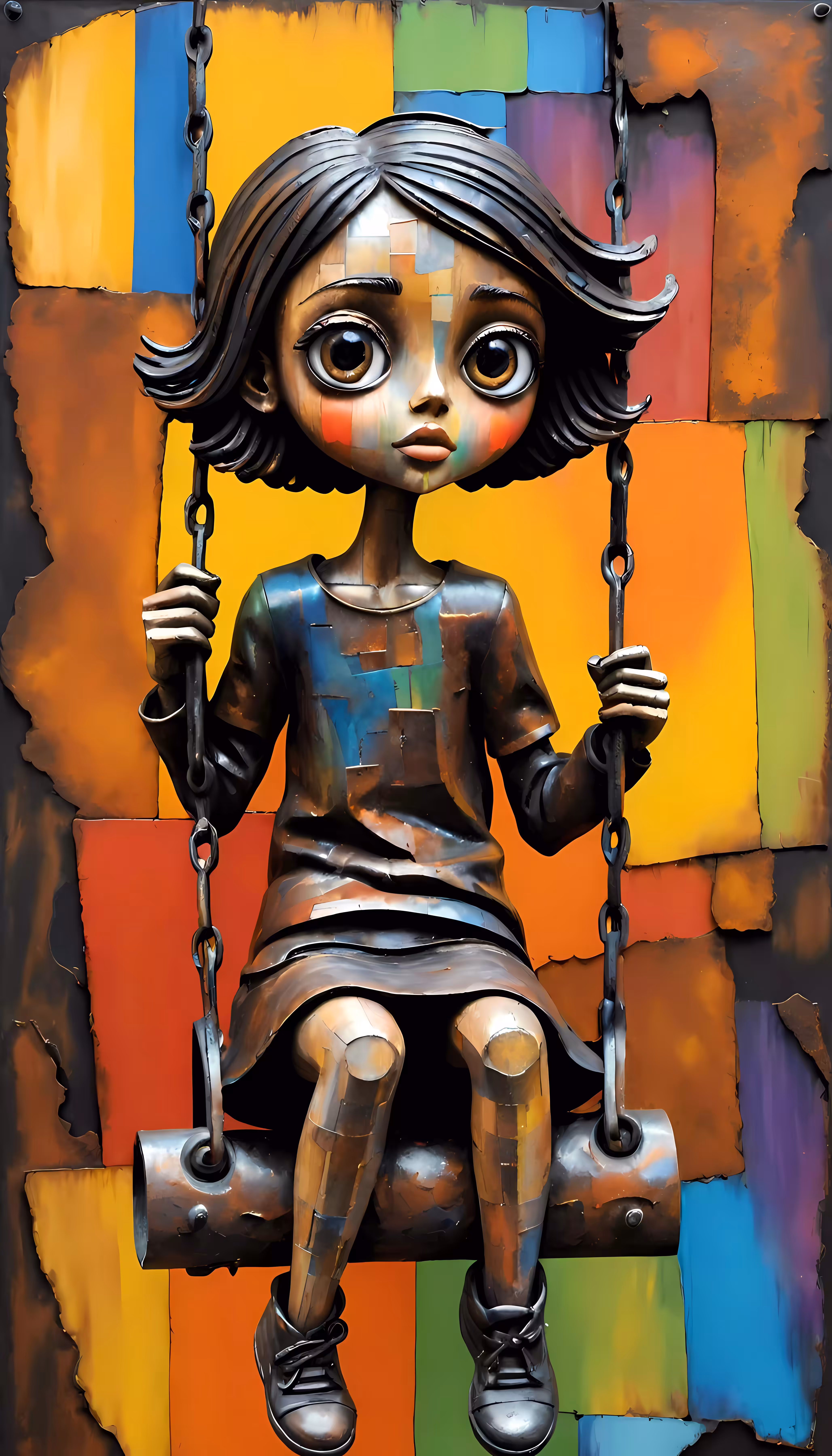Digital Artworks: Girl on a Swing