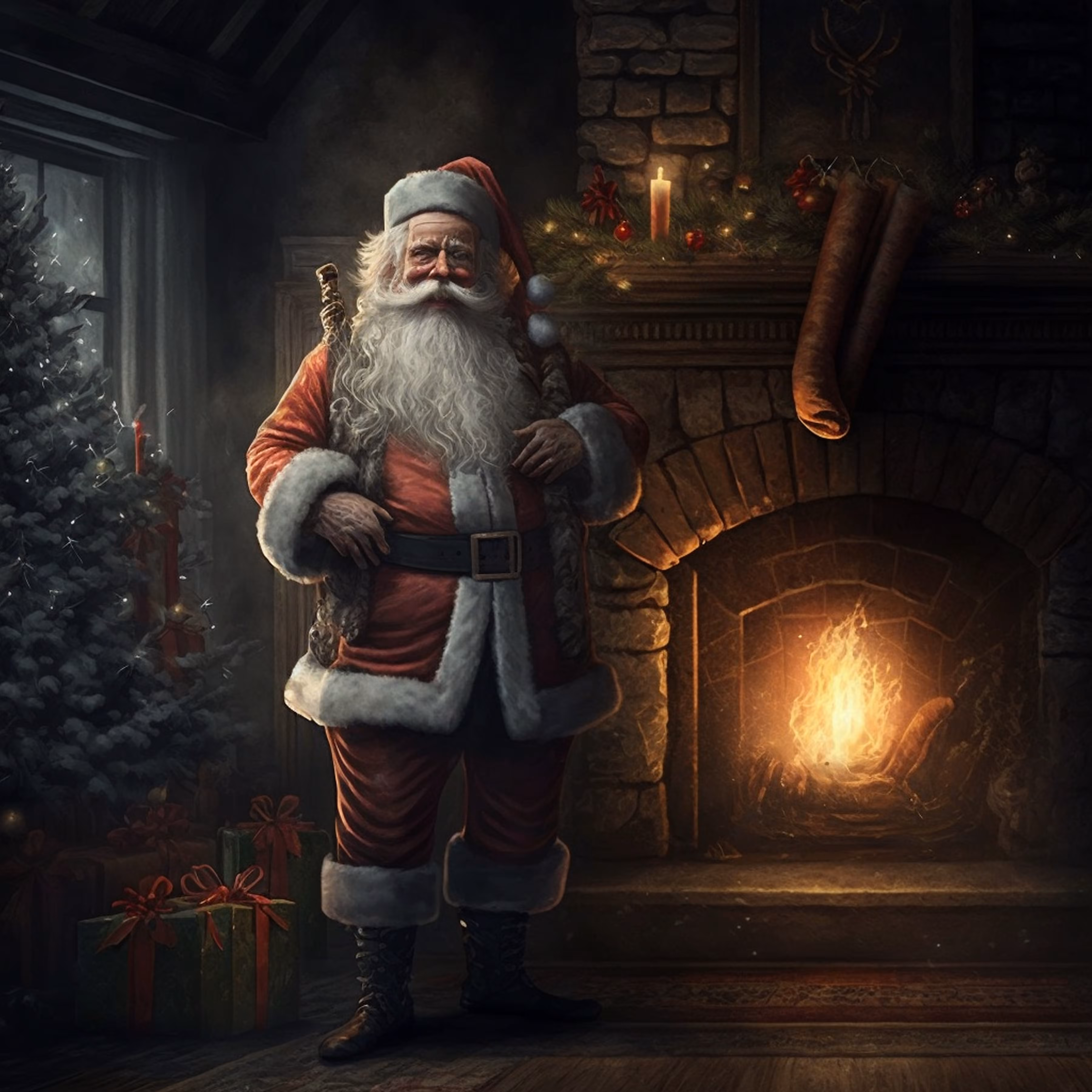 1/1 Santa NFT by Sollog No. 3