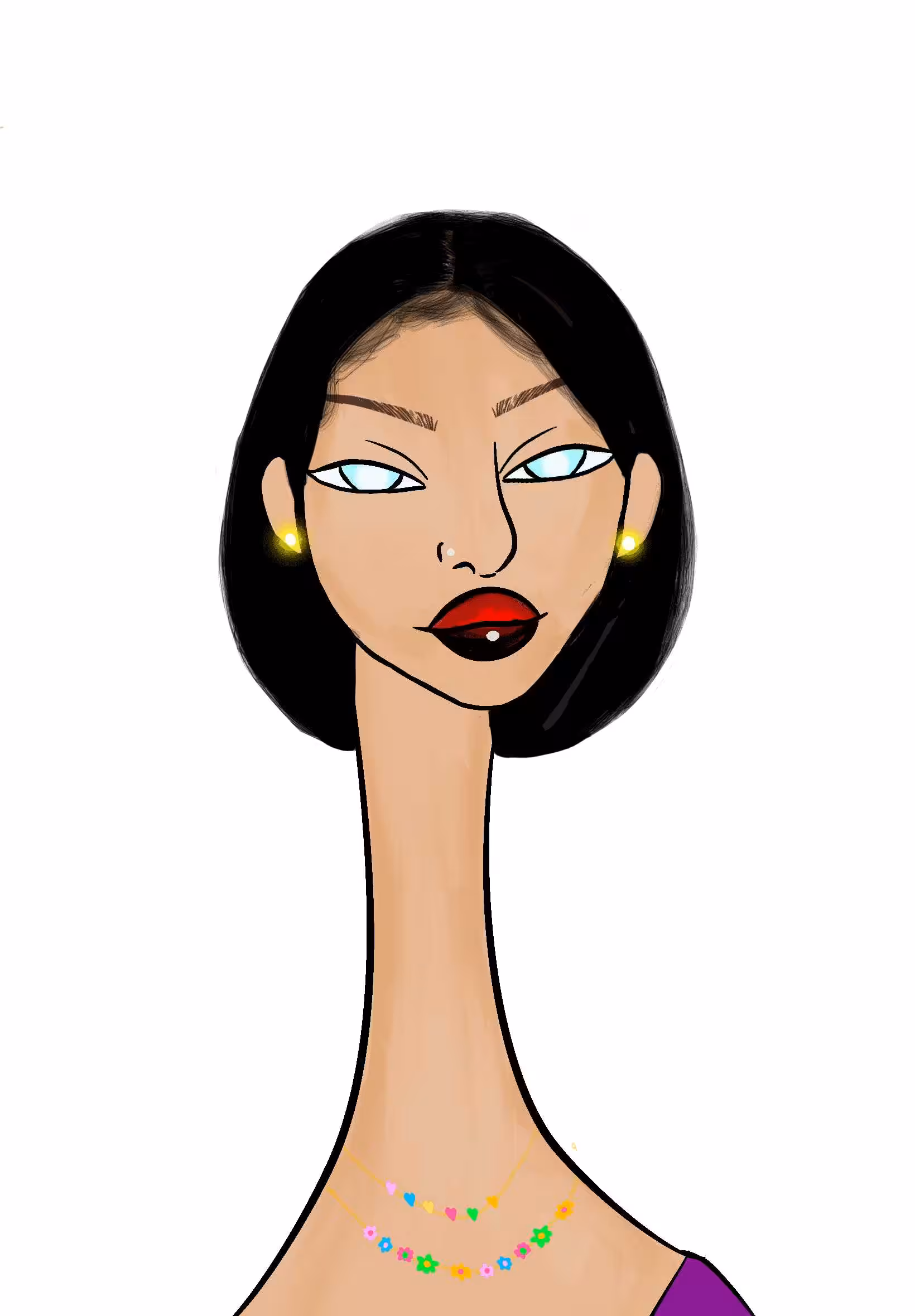 Long Neckie Ladies: Long Neckie Lady #1696