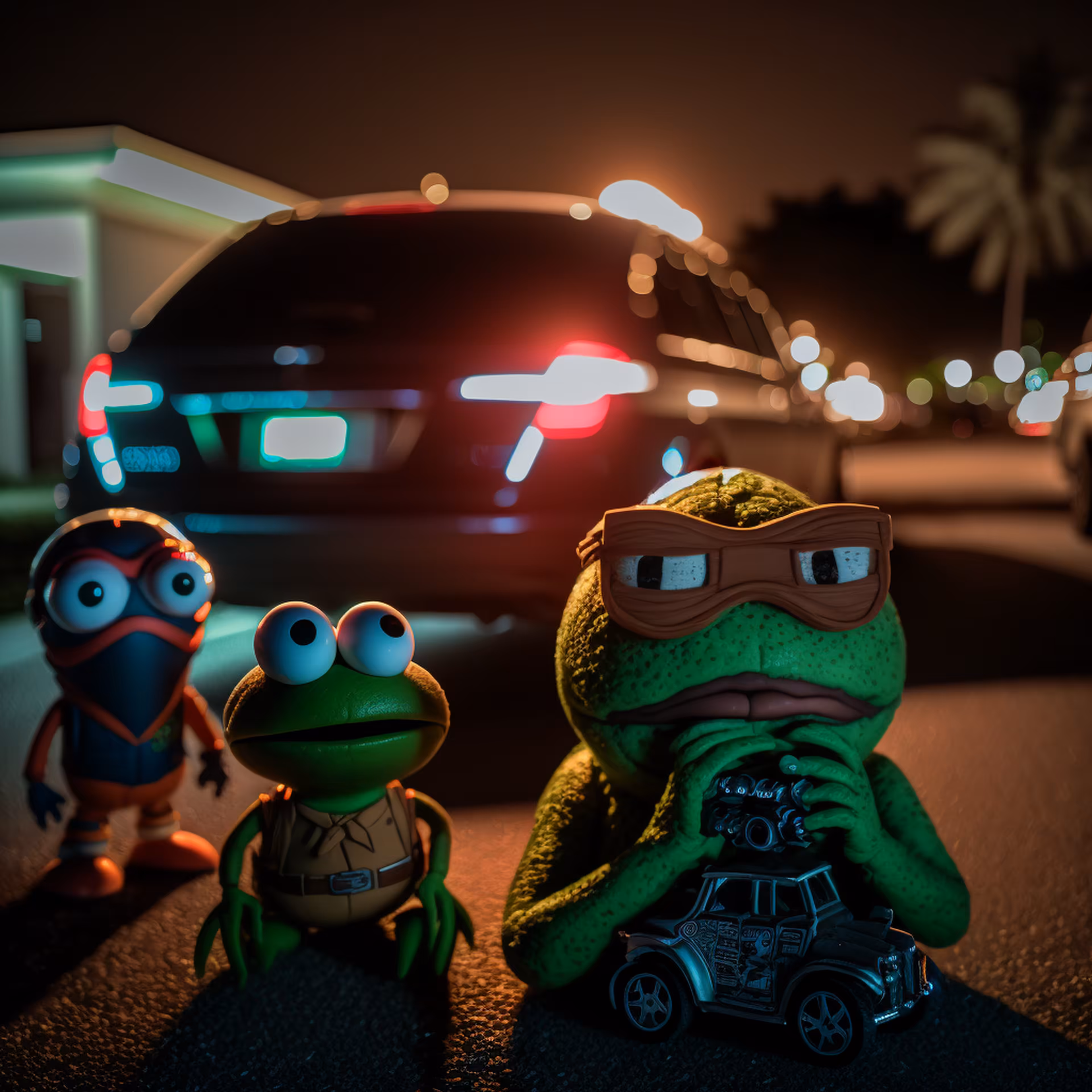 Pepe's World: Pepe and friends chilling out in Miami