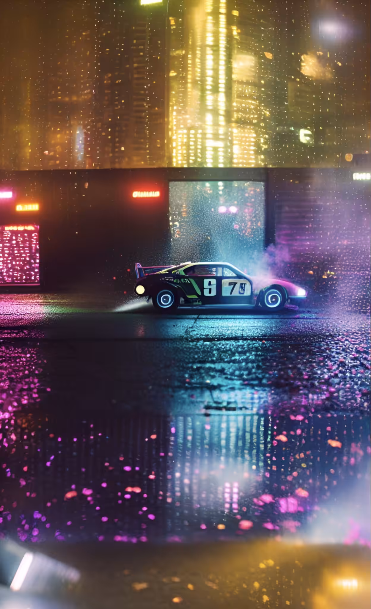 Futuristic Car Cityscape