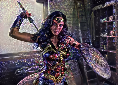 Perfect Abstract Art Polygon: Wonder Woman Nft Anomaly Art 