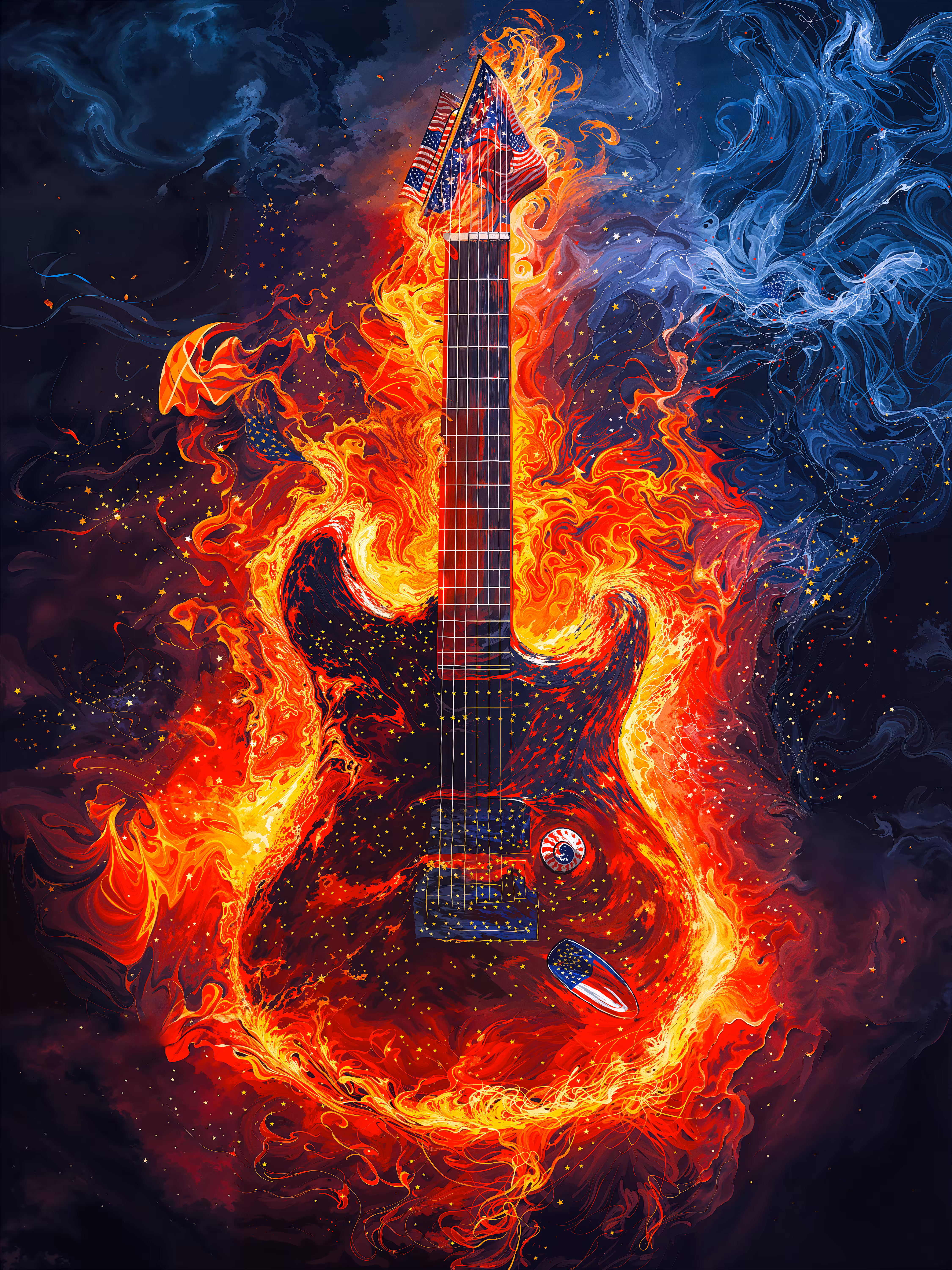 Burning Guitar