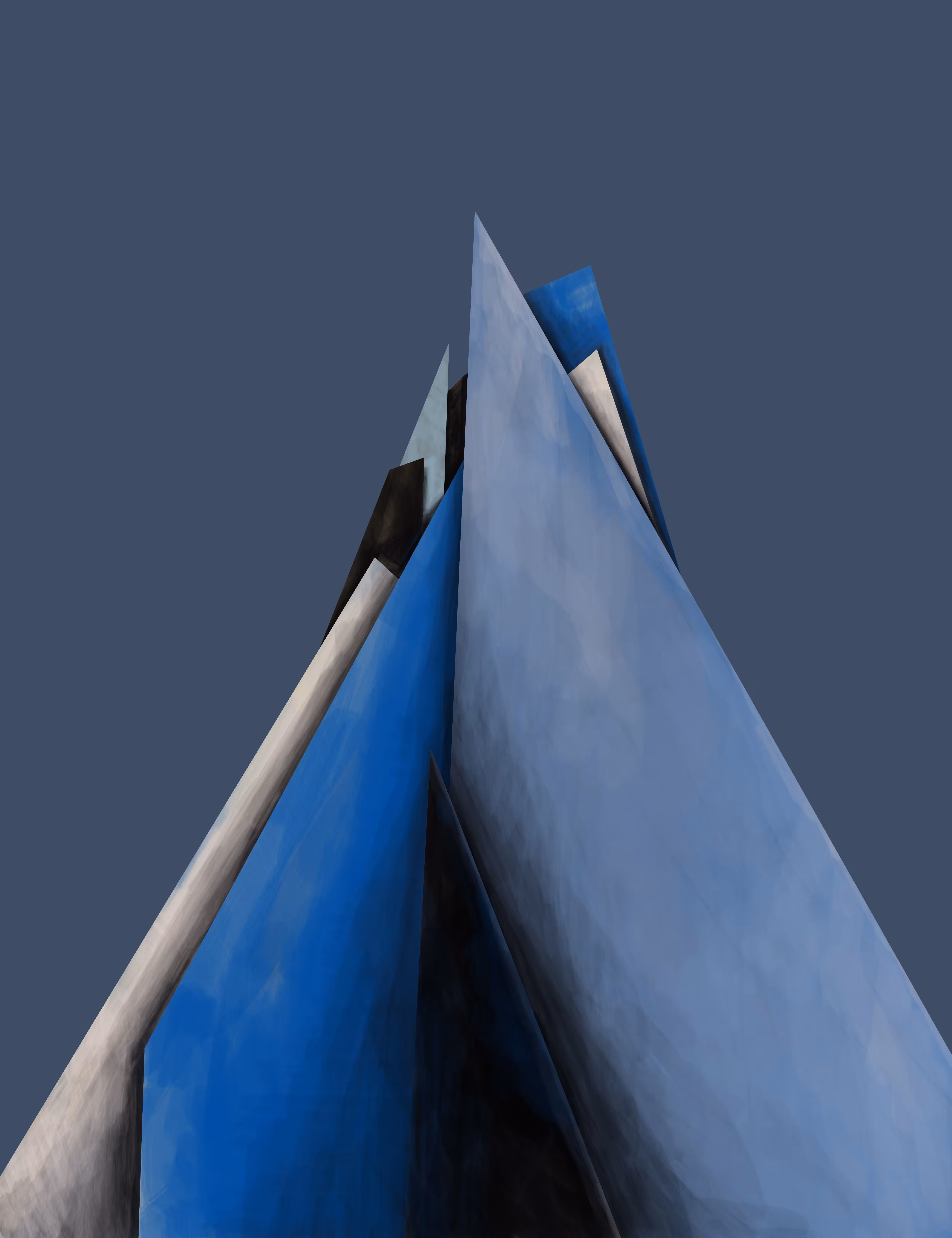 Blue Pyramid. Triptych, Panel 1