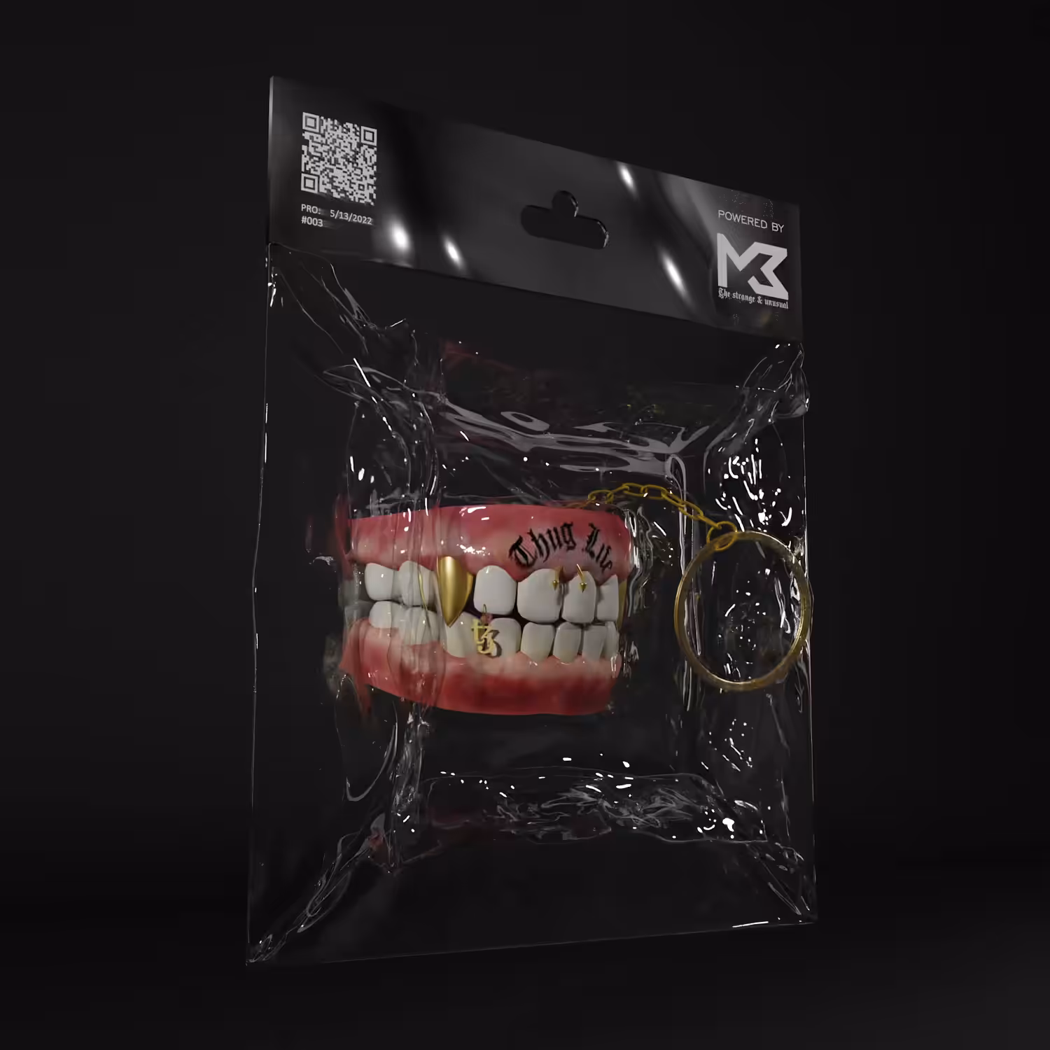 teeth keychain