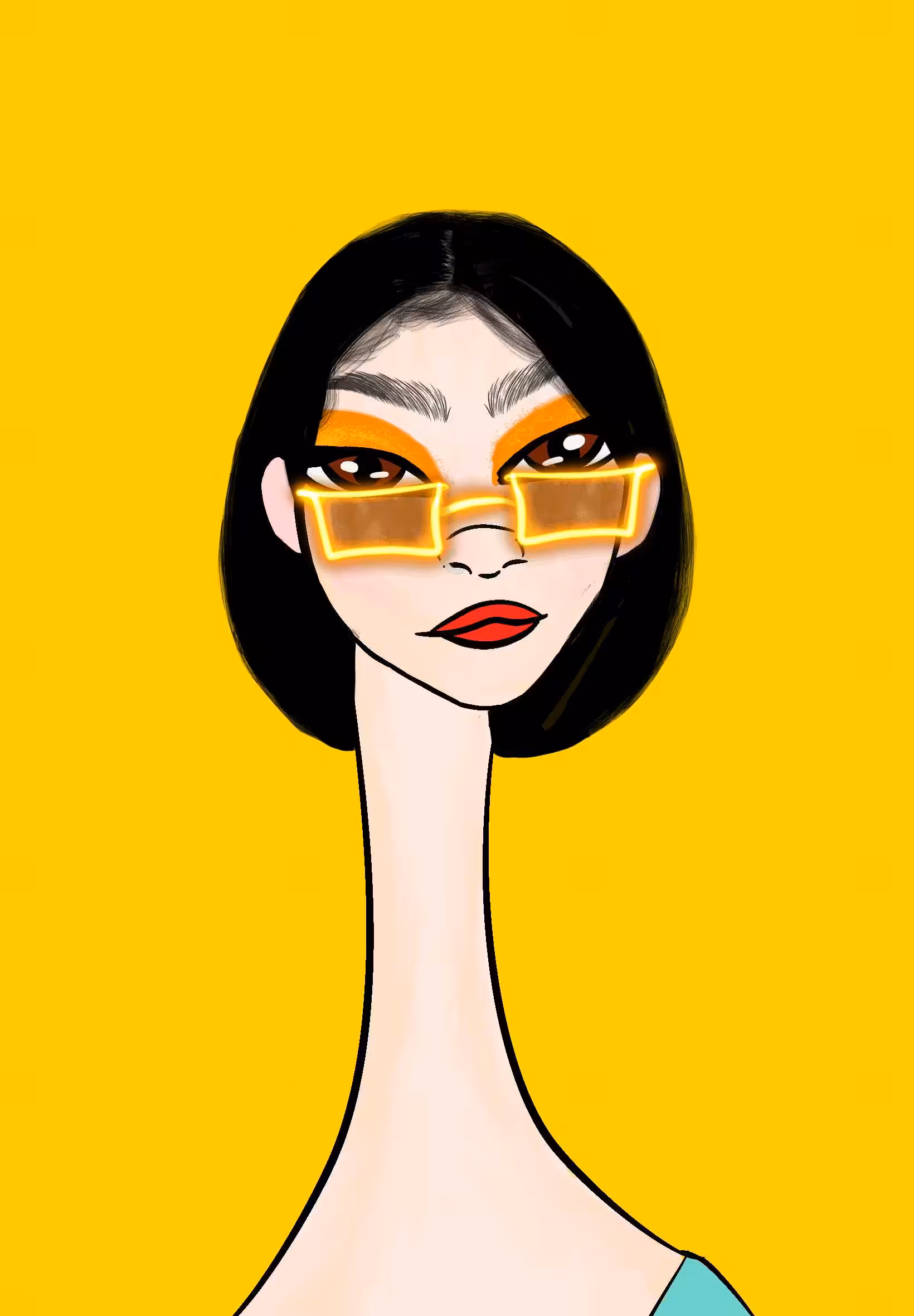 Long Neckie Lady #3034