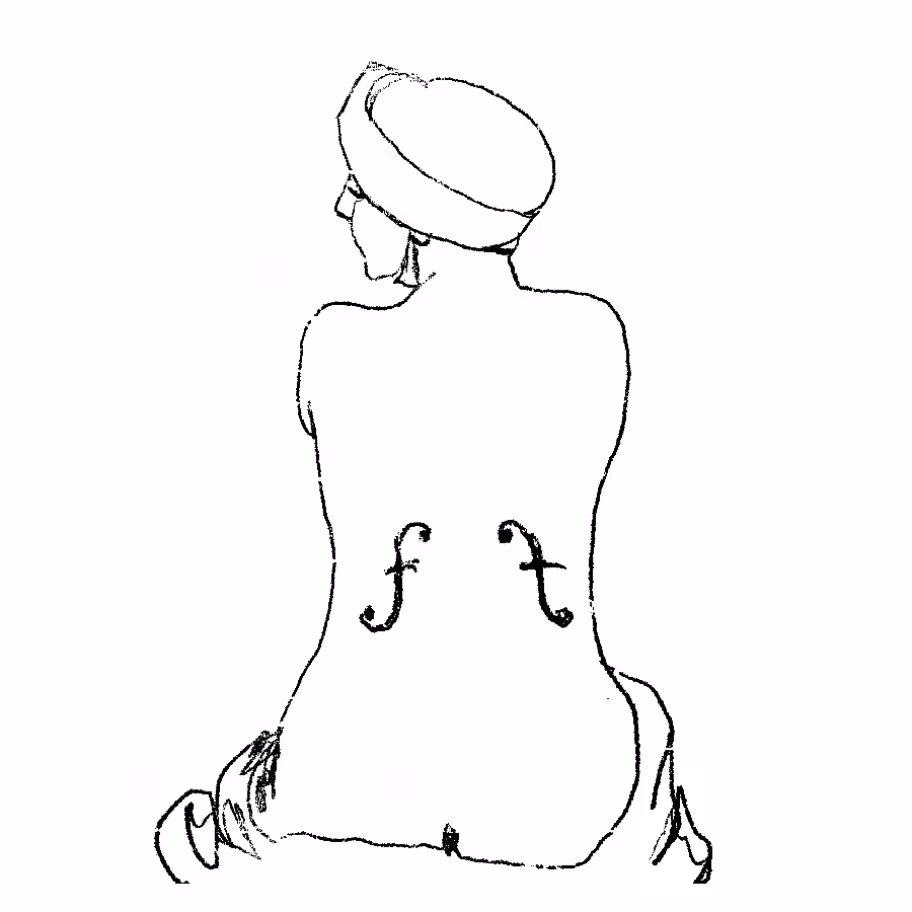 The woman violin