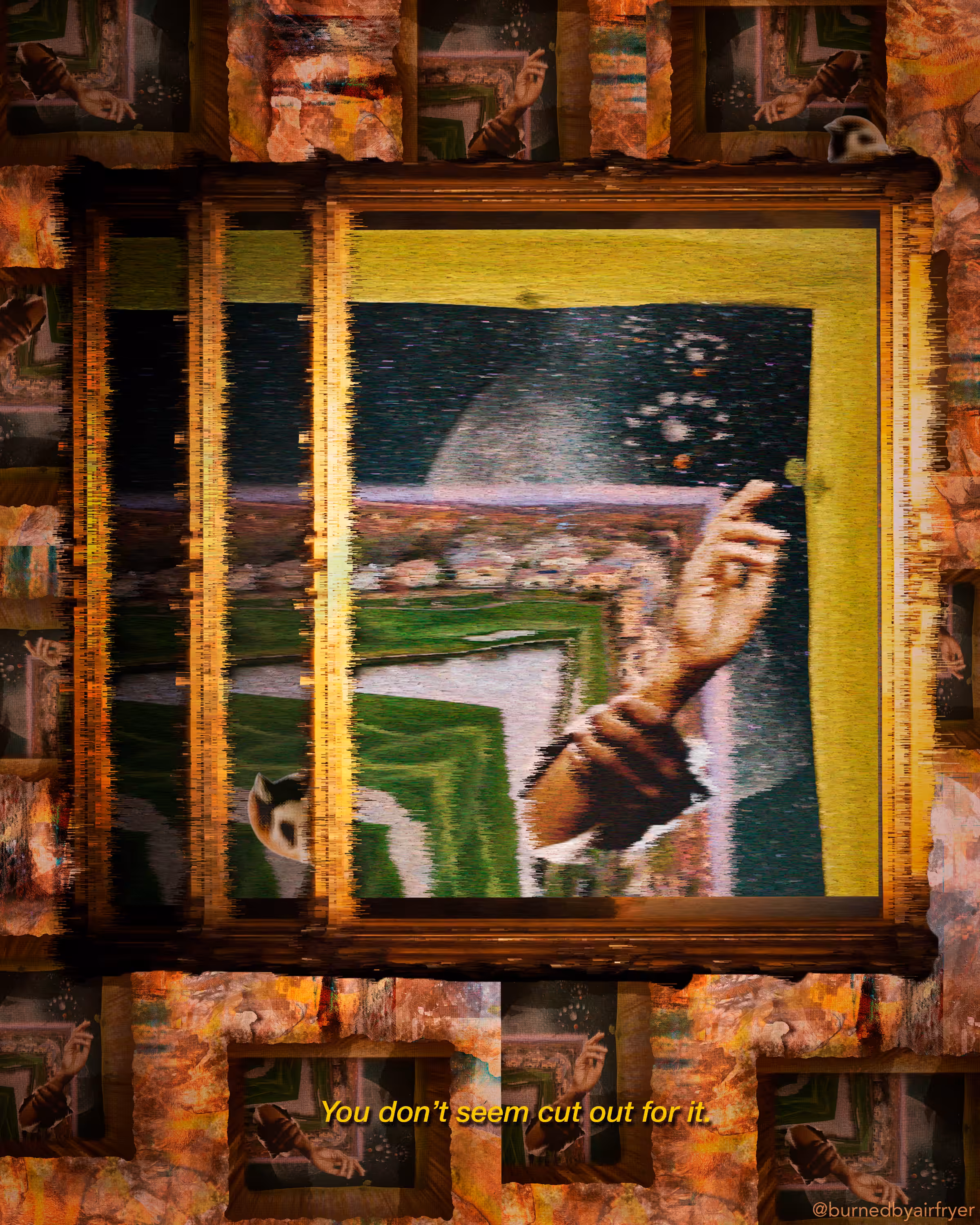 @burnedbyairfryer 01. (My first digital collage piece)