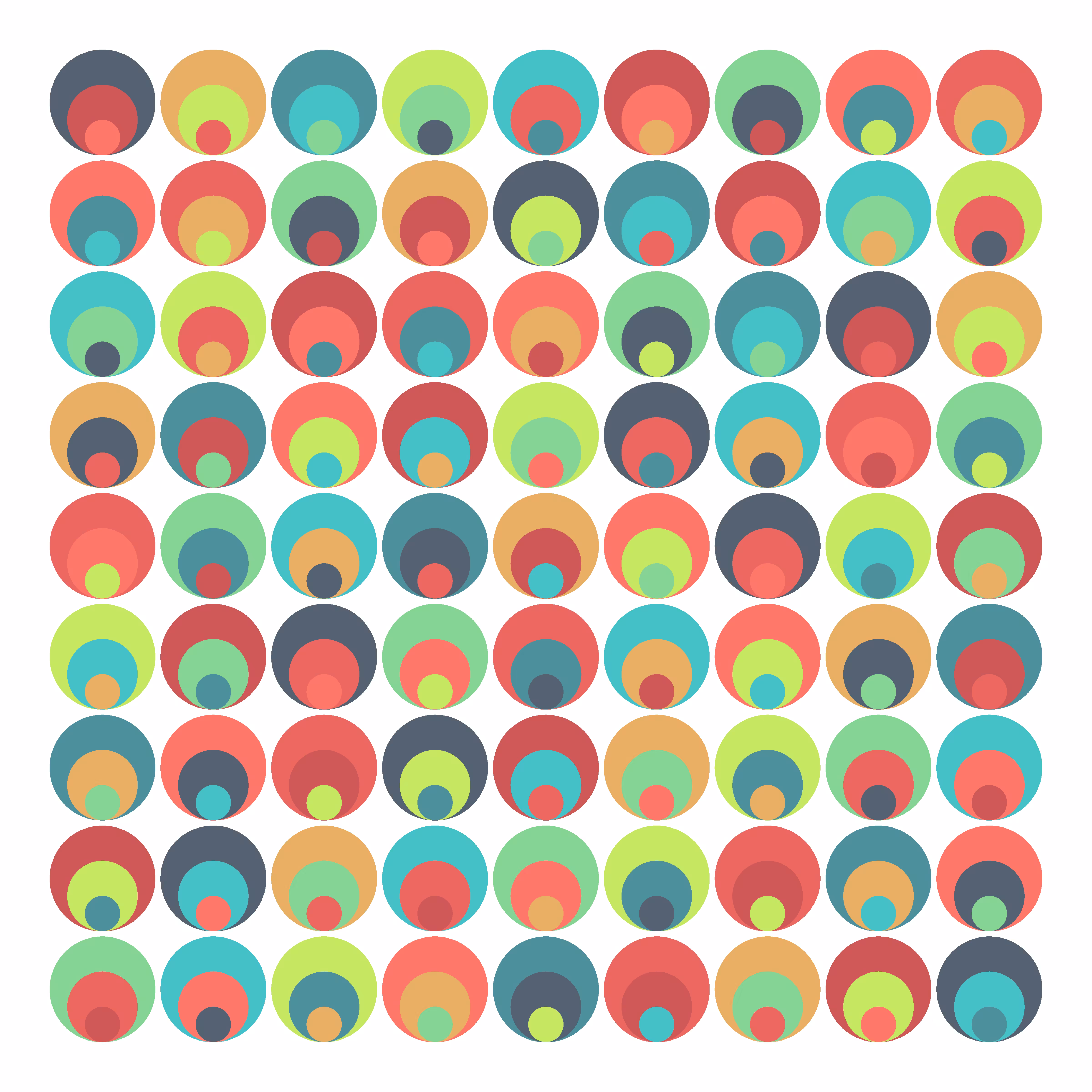 Downcast circles (tridoku)