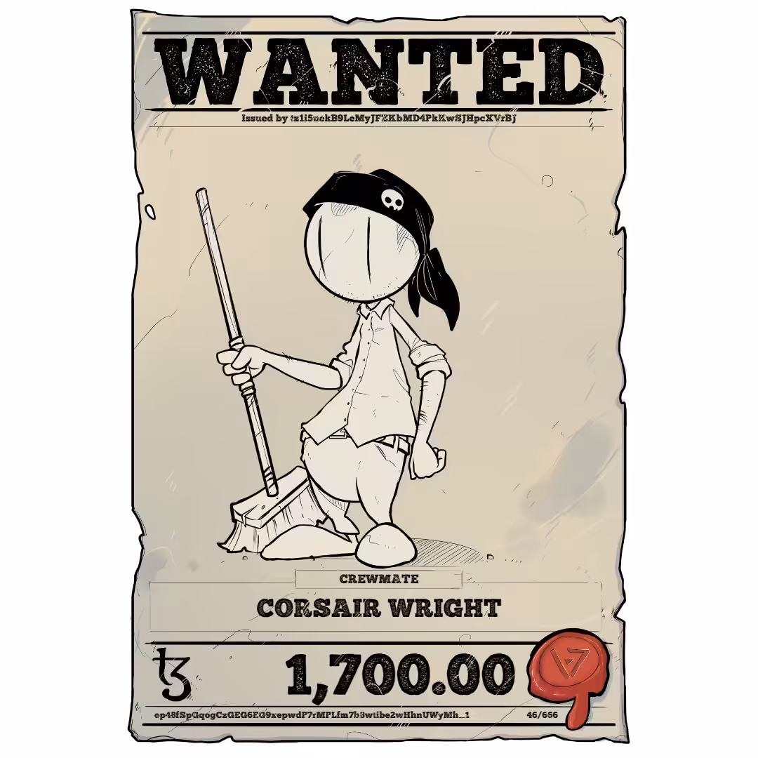CORSAIR WRIGHT | TEZOS PIRATE 46/666