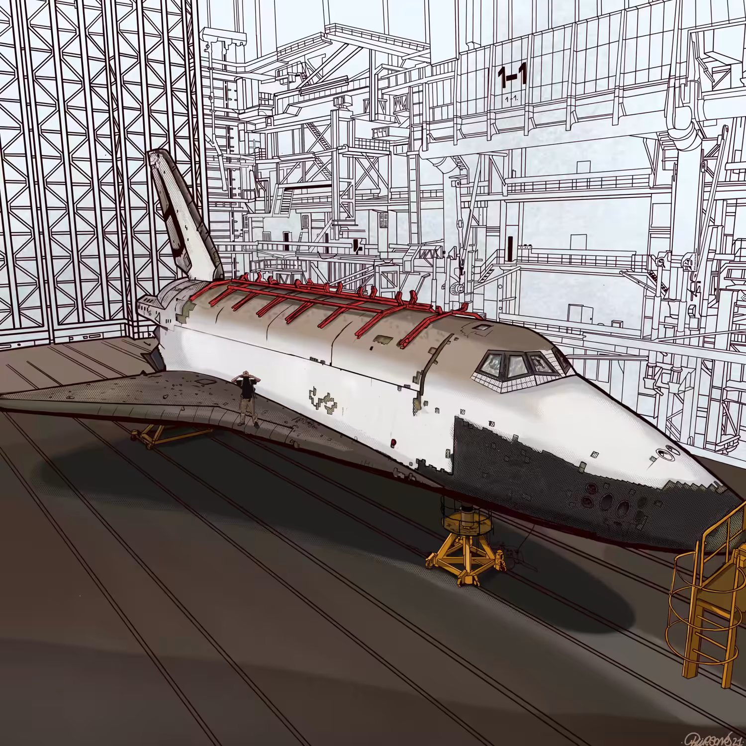 The world's first street art on a real spaceship