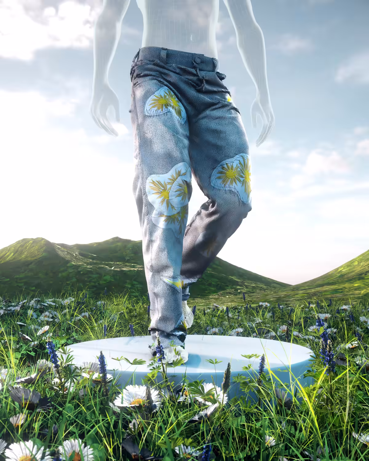 DAISY DISTRESSED DENIM RTFKT ltd edition