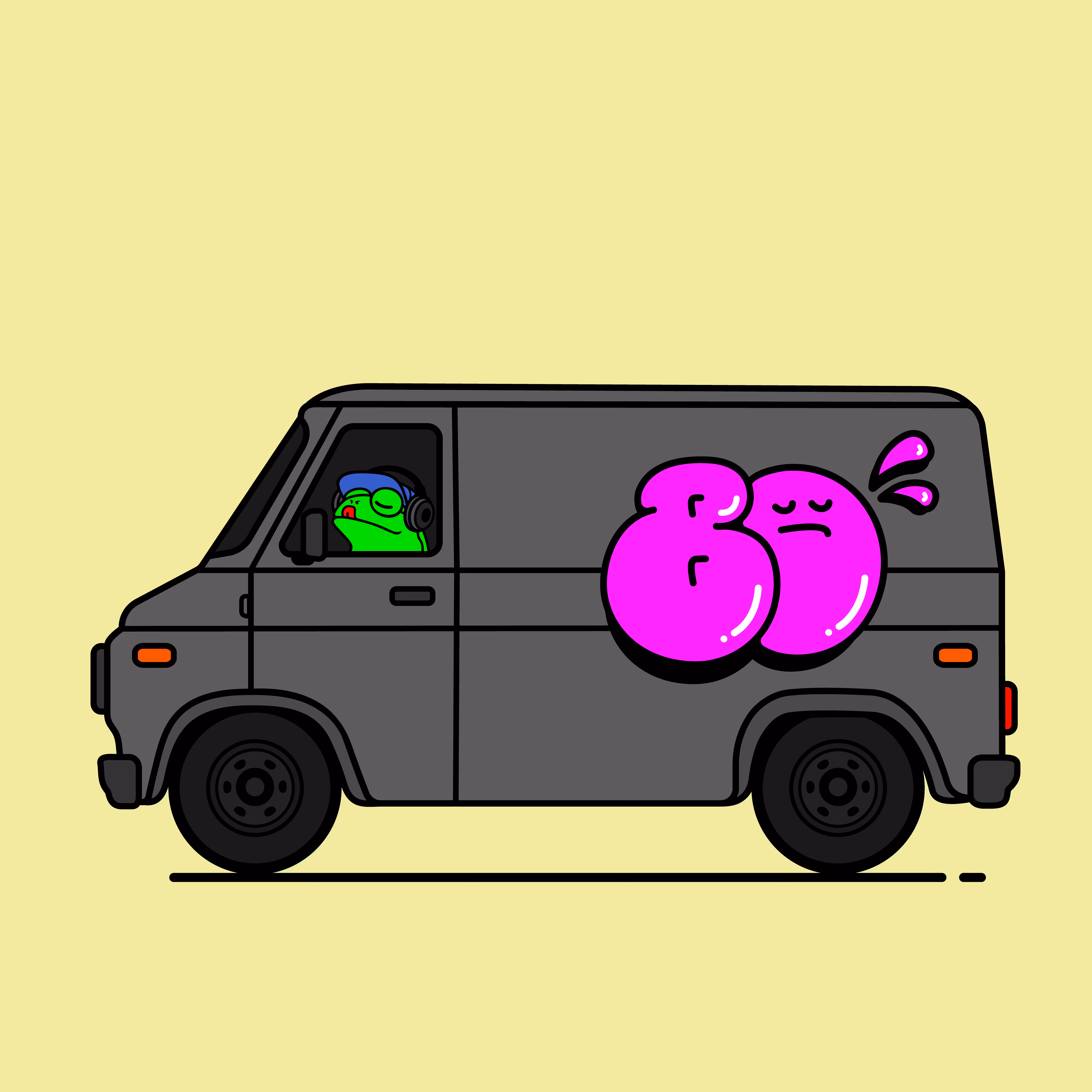 Lazy Frogs On The Road #099
