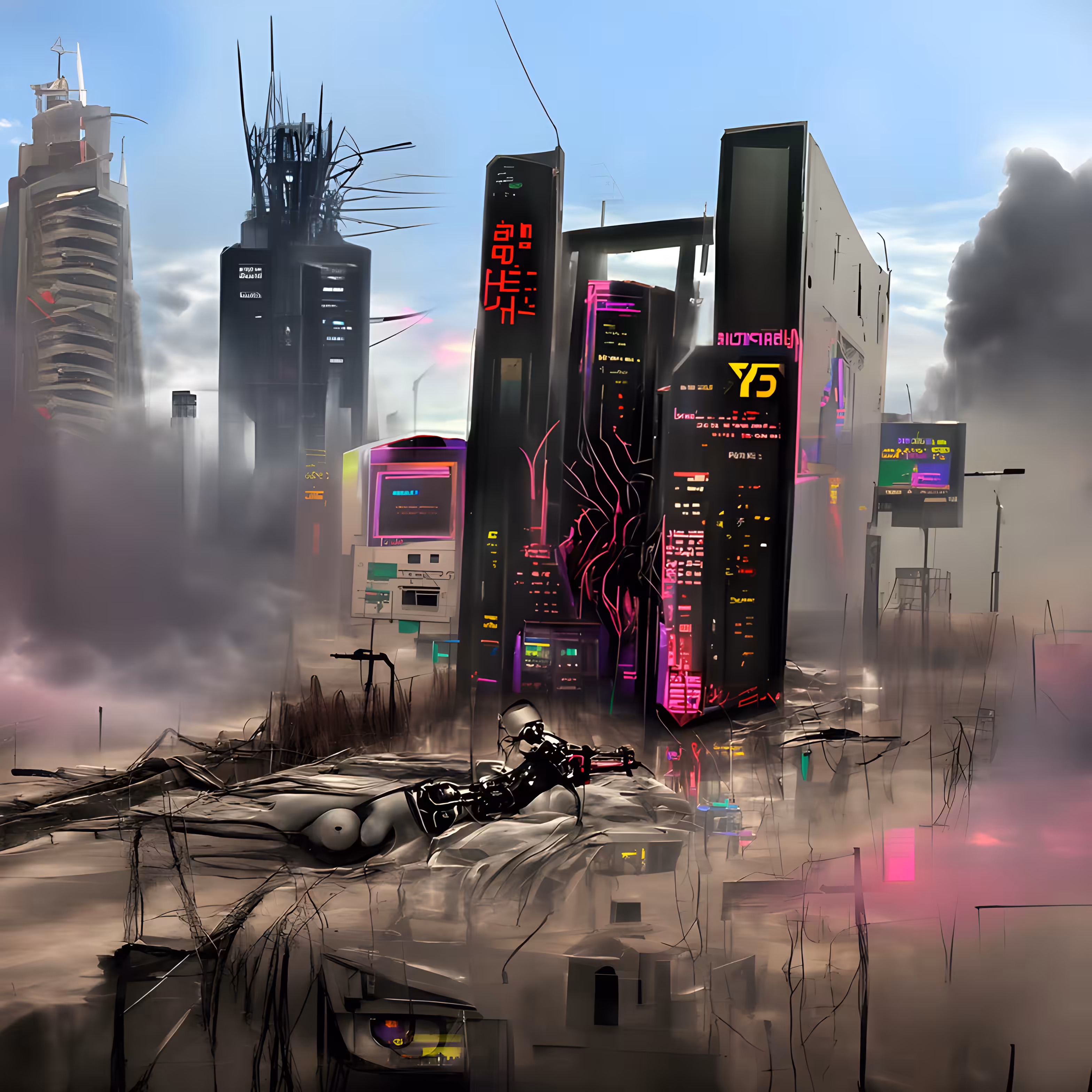 Doorway CyberPunk City