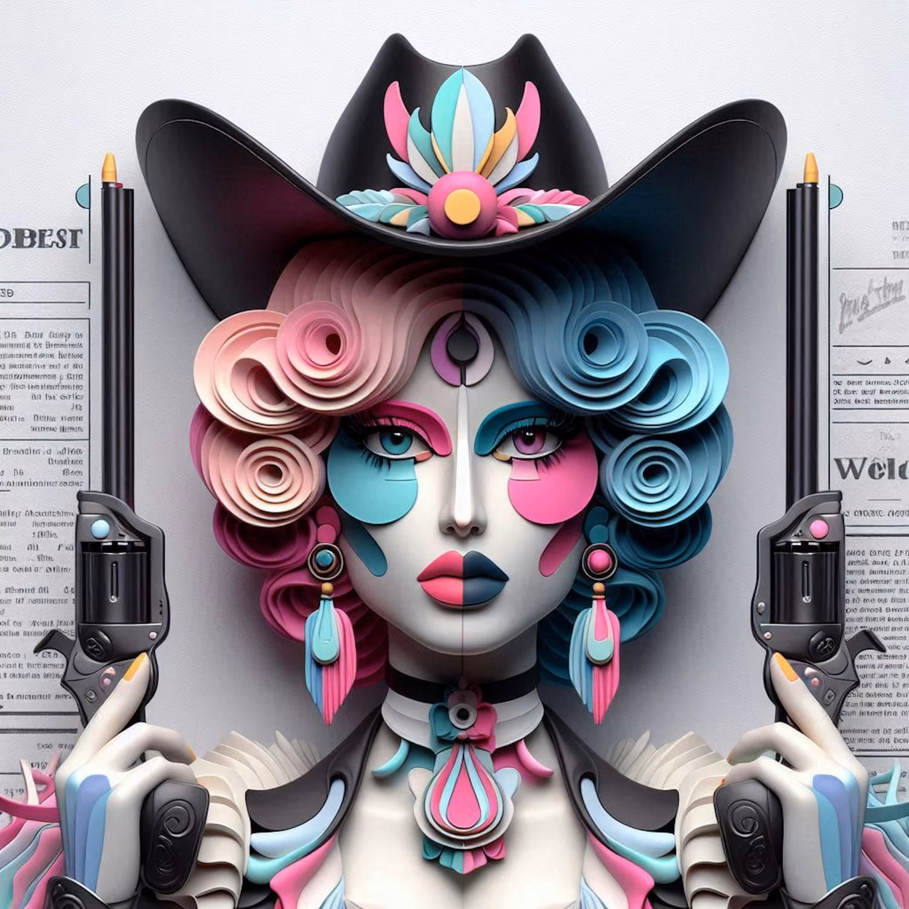 The world of art: Cowgirl of the Land of Colors