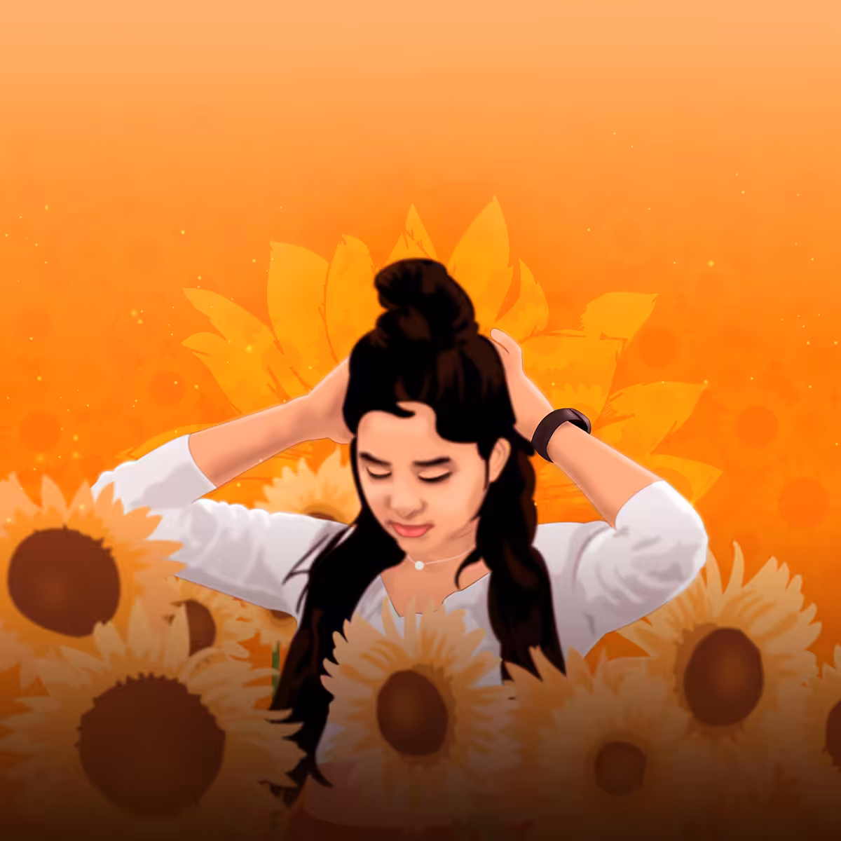 Girl With Sunflower
